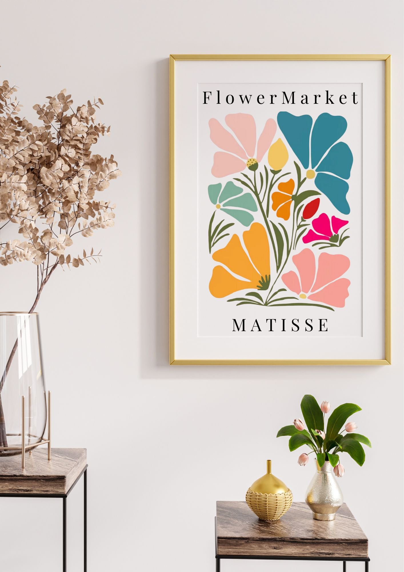 Matisse-Inspired Flower Market Print | Vibrant Floral Digital Art