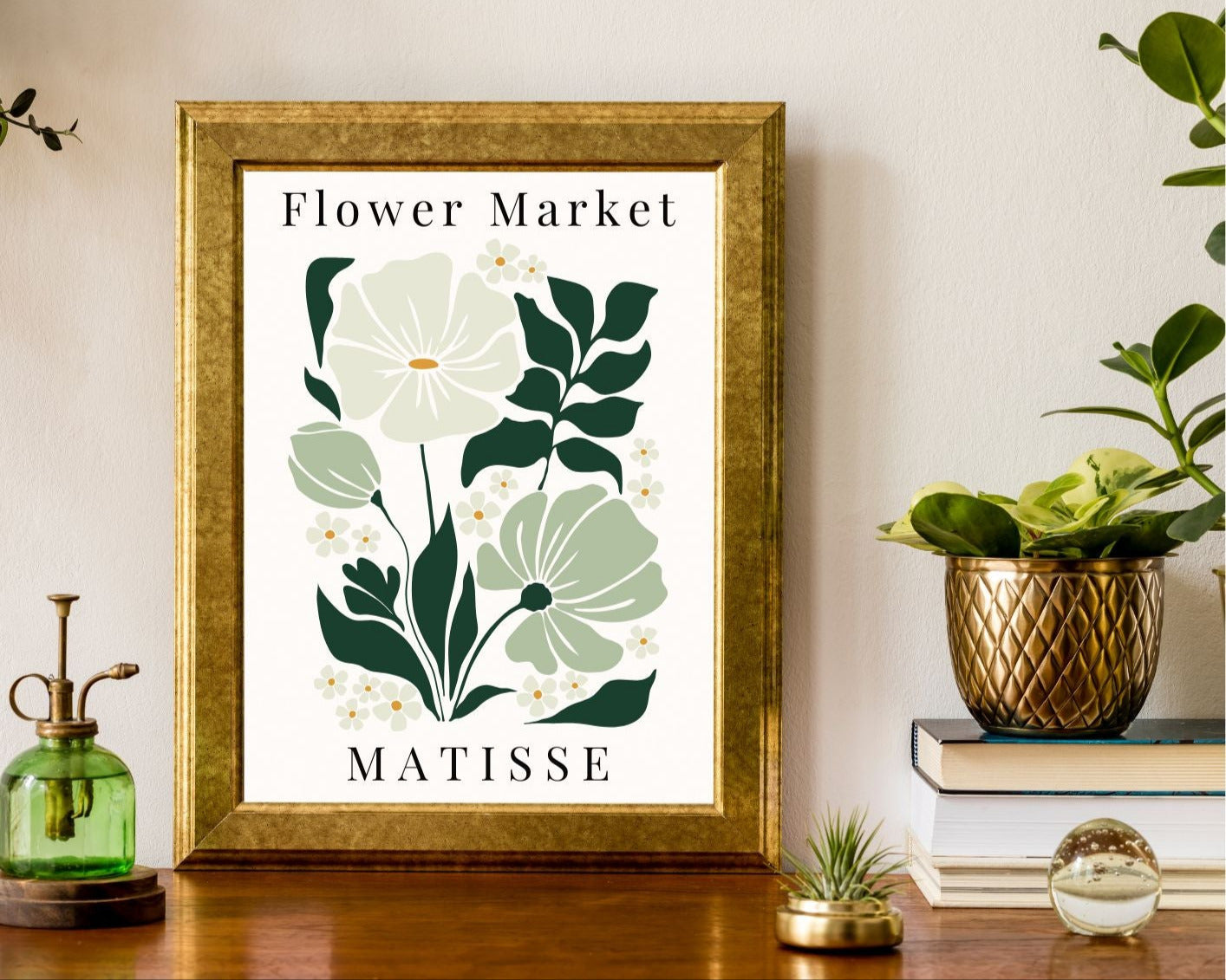 Matisse-Inspired Floral Print | Minimalist Botanical Digital Art