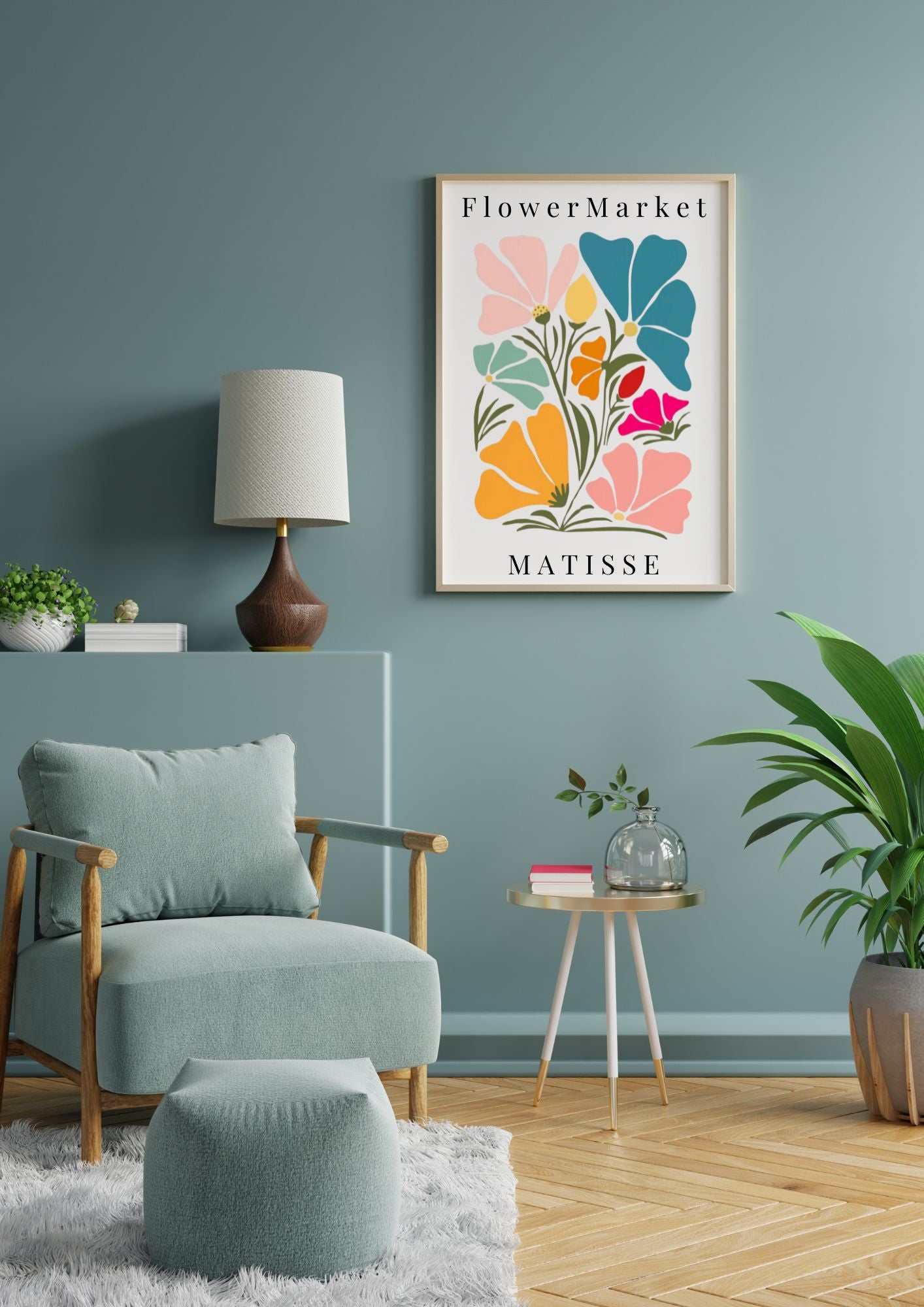 Matisse-Inspired Flower Market Print | Vibrant Floral Digital Art