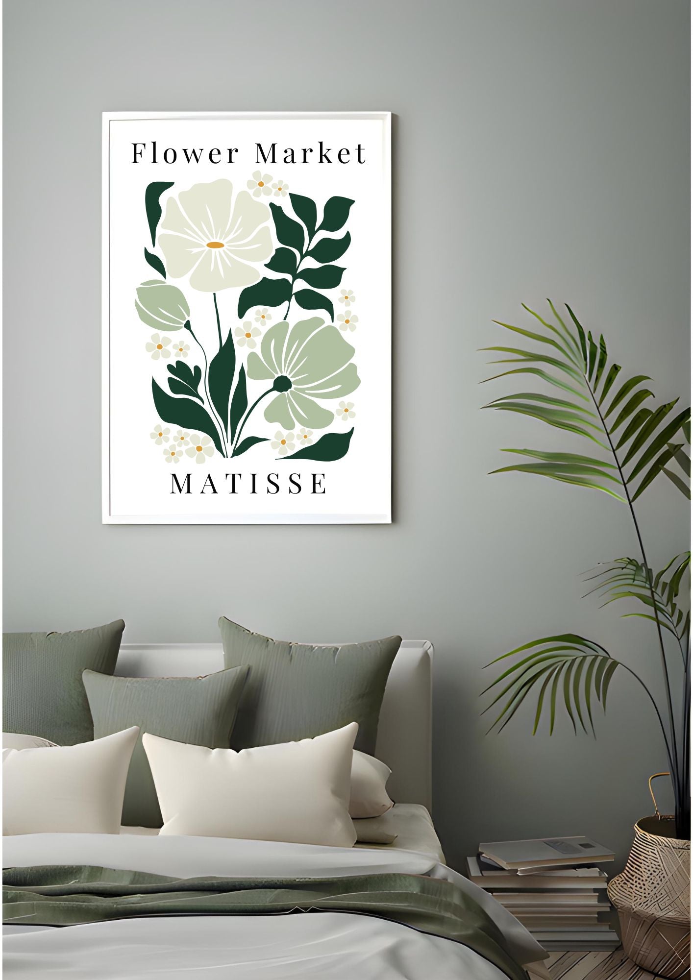 Matisse-Inspired Floral Print | Minimalist Botanical Digital Art