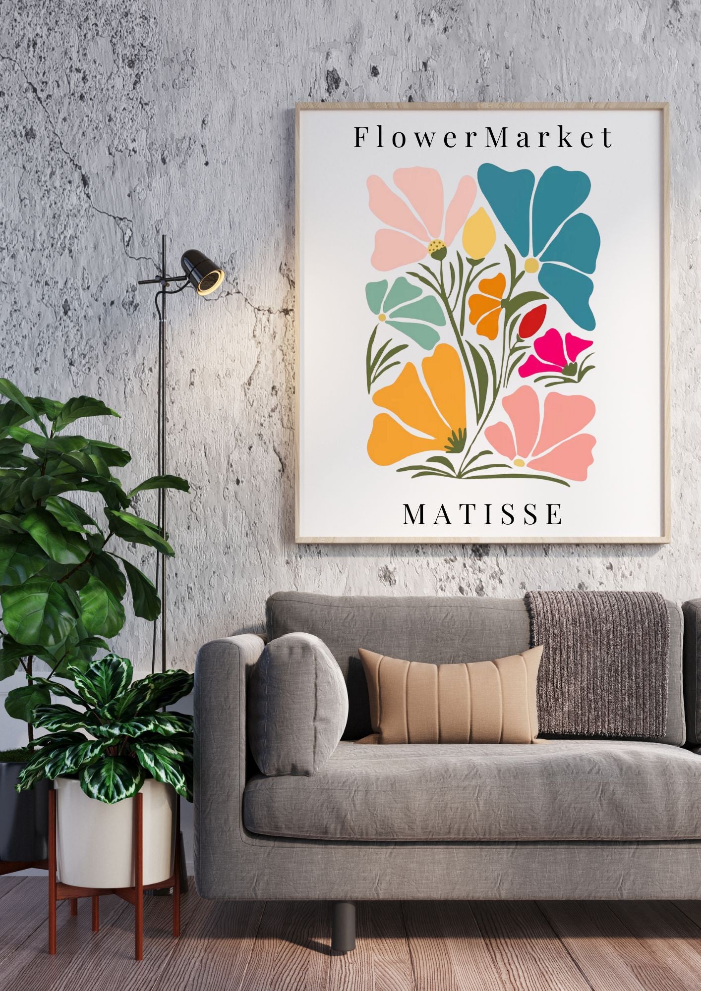 Matisse-Inspired Flower Market Print | Vibrant Floral Digital Art