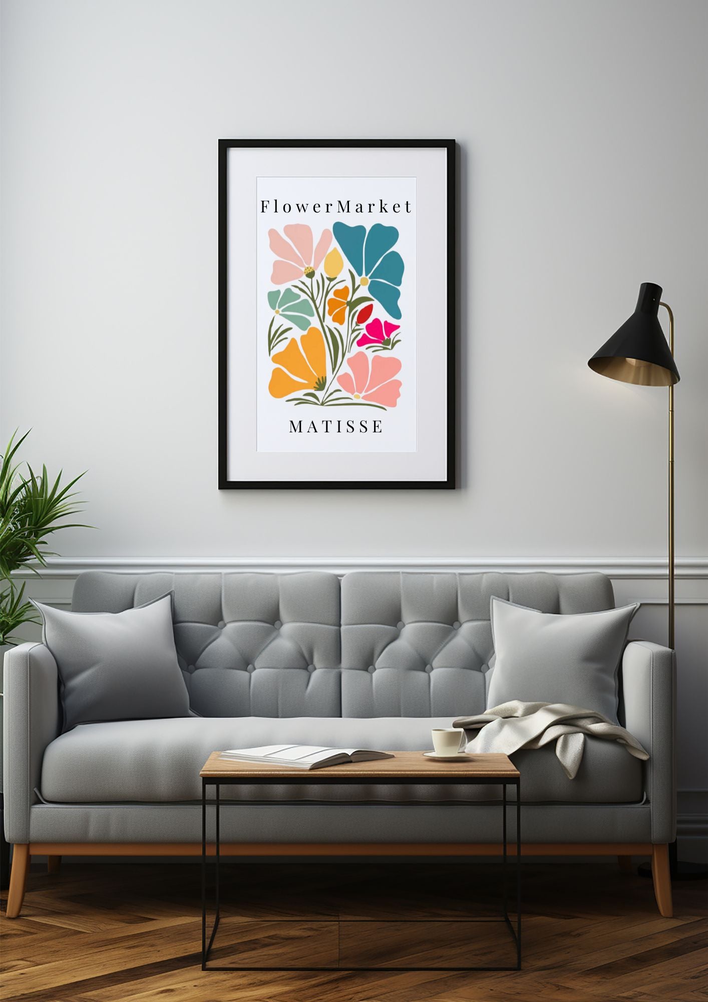 Matisse-Inspired Flower Market Print | Vibrant Floral Digital Art