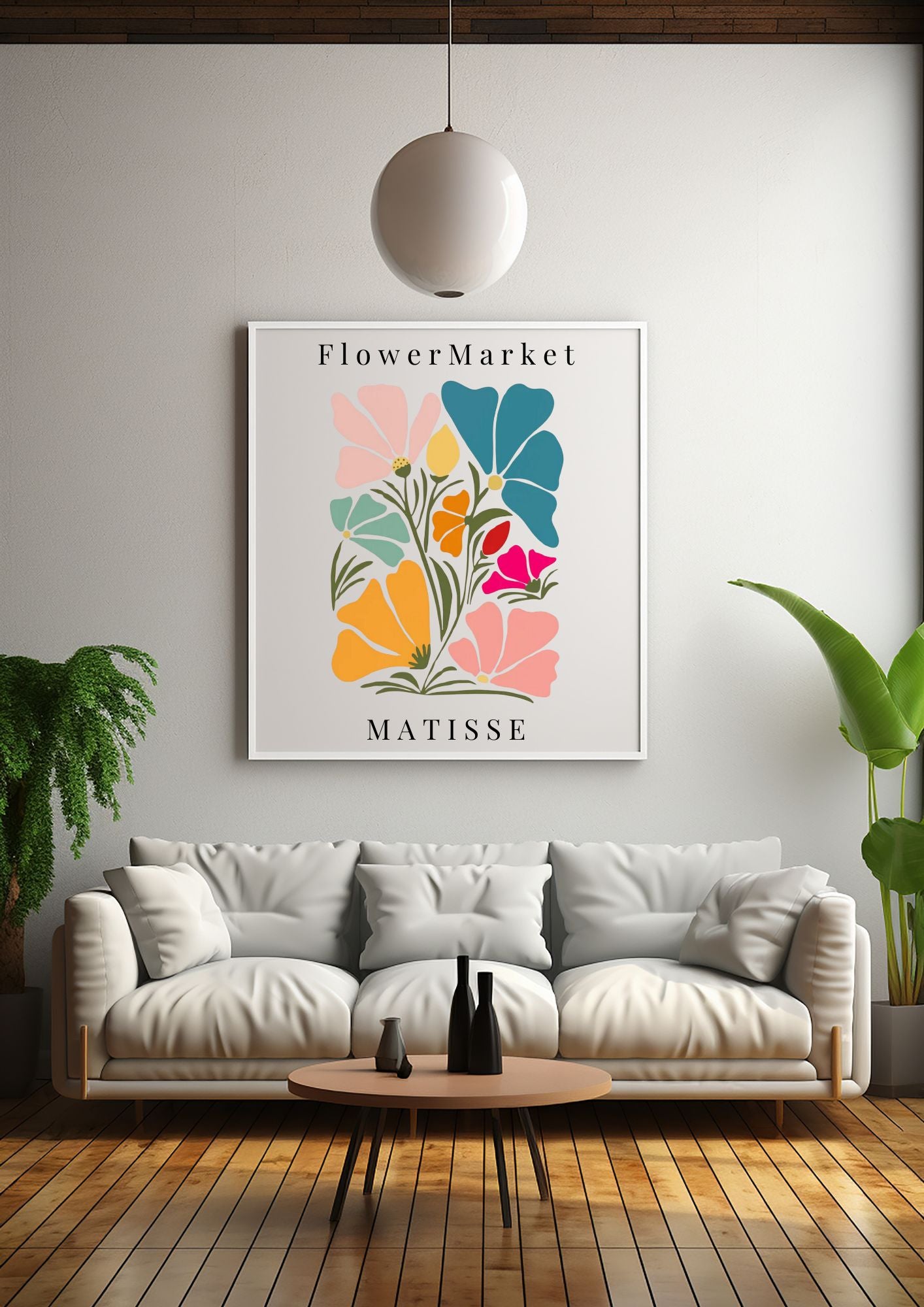 Matisse-Inspired Flower Market Print | Vibrant Floral Digital Art