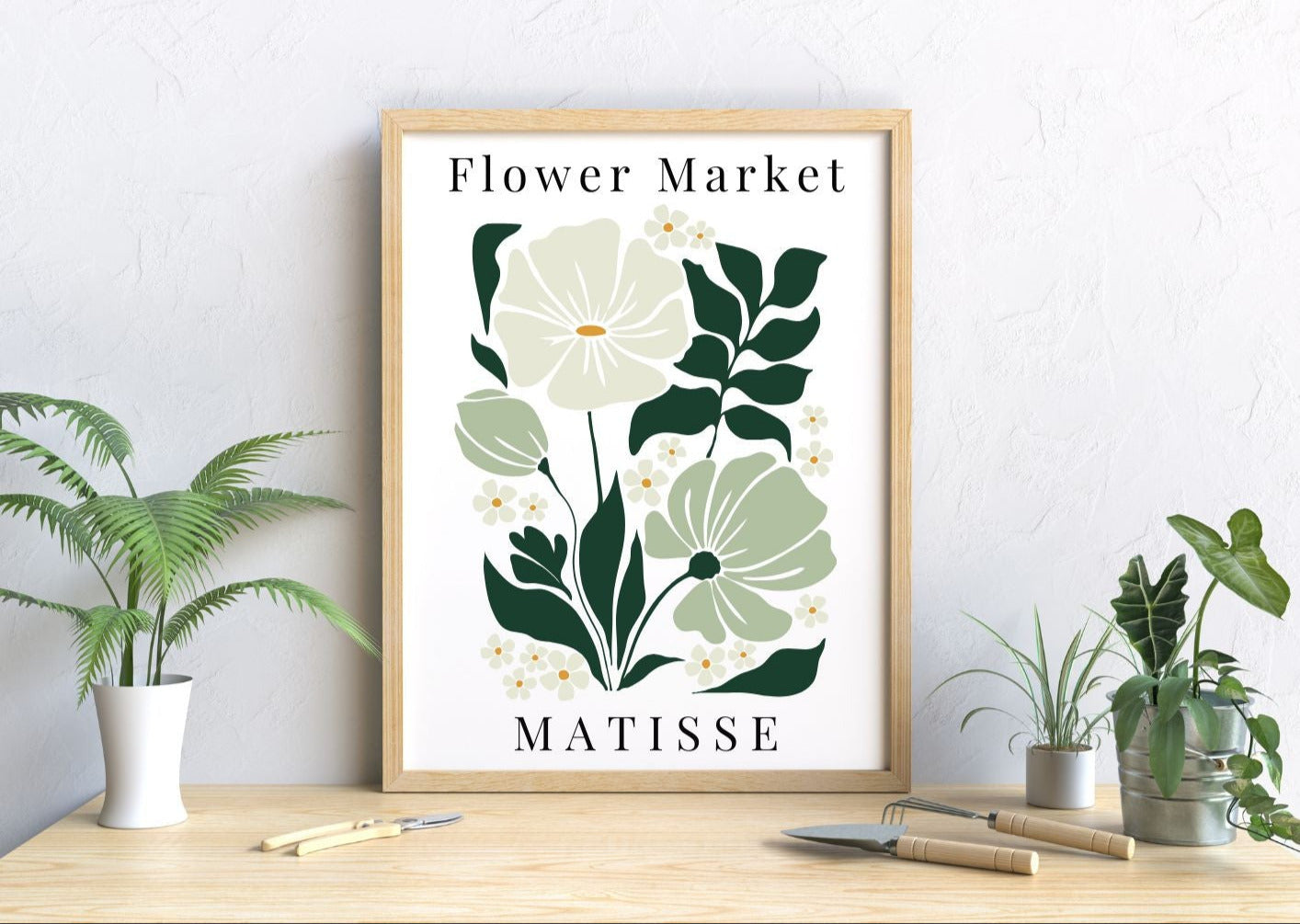 Matisse-Inspired Floral Print | Minimalist Botanical Digital Art