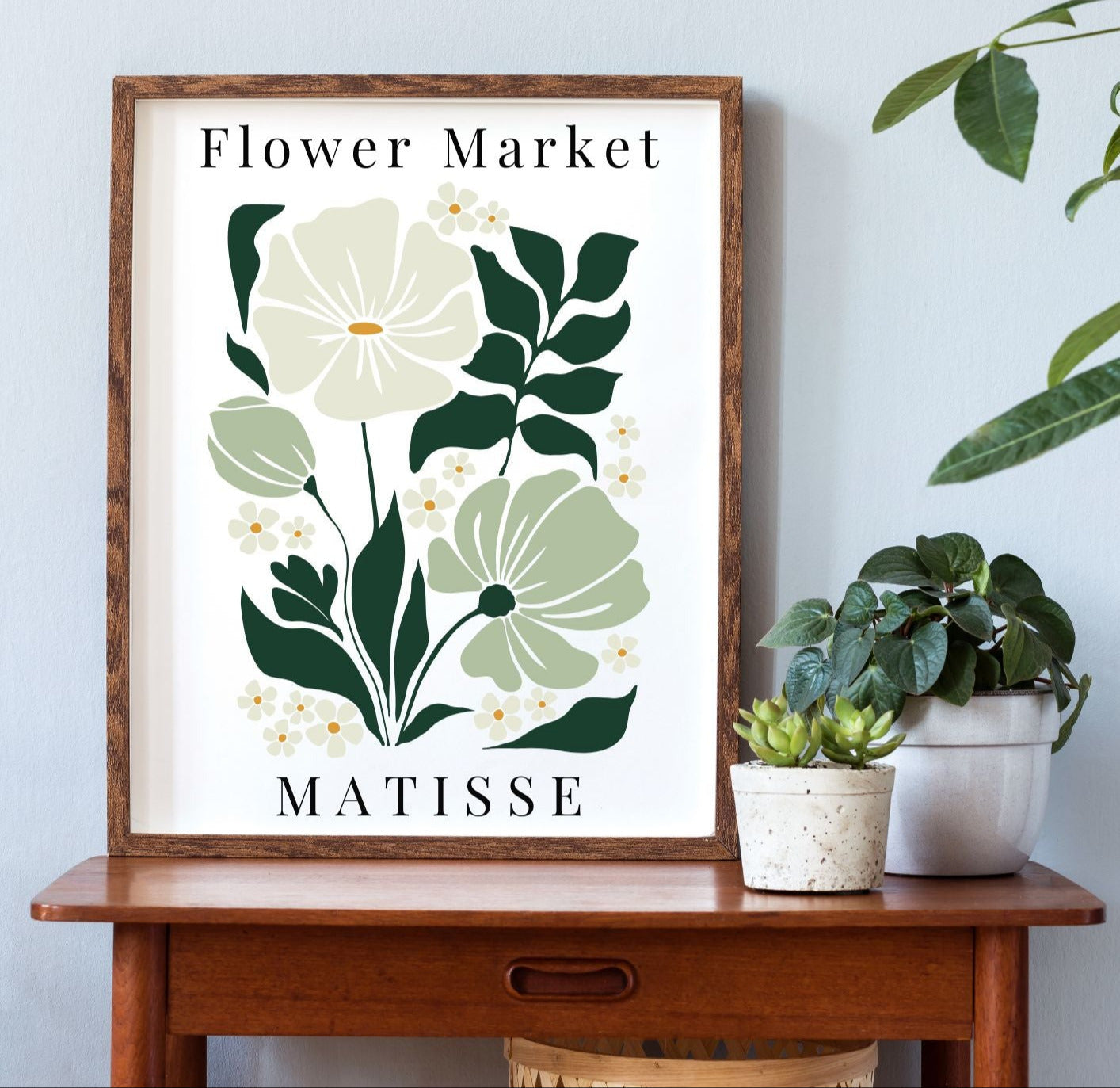 Matisse-Inspired Floral Print | Minimalist Botanical Digital Art