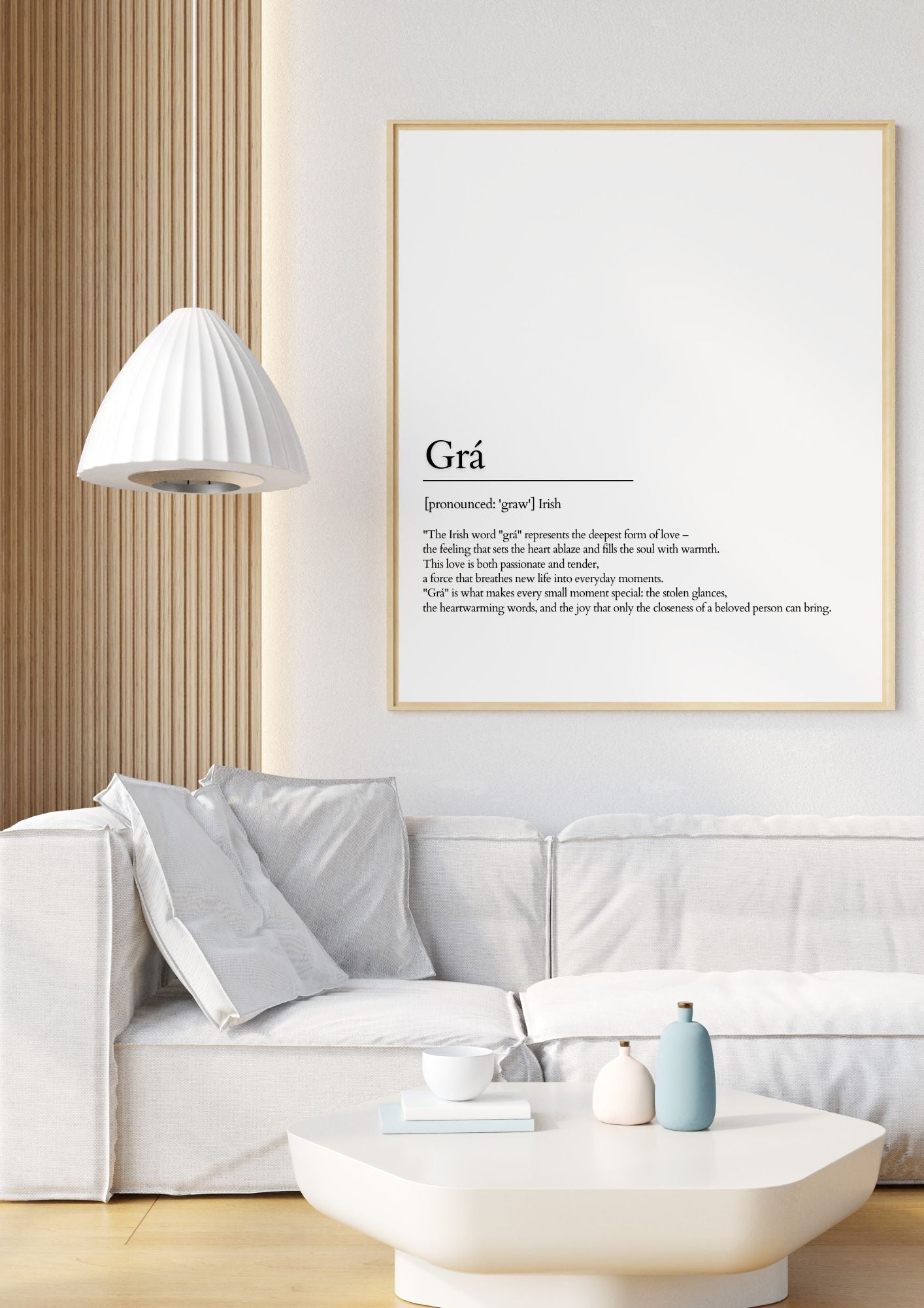 Grá – Irish Love Definition Print | Minimalist Wall Art
