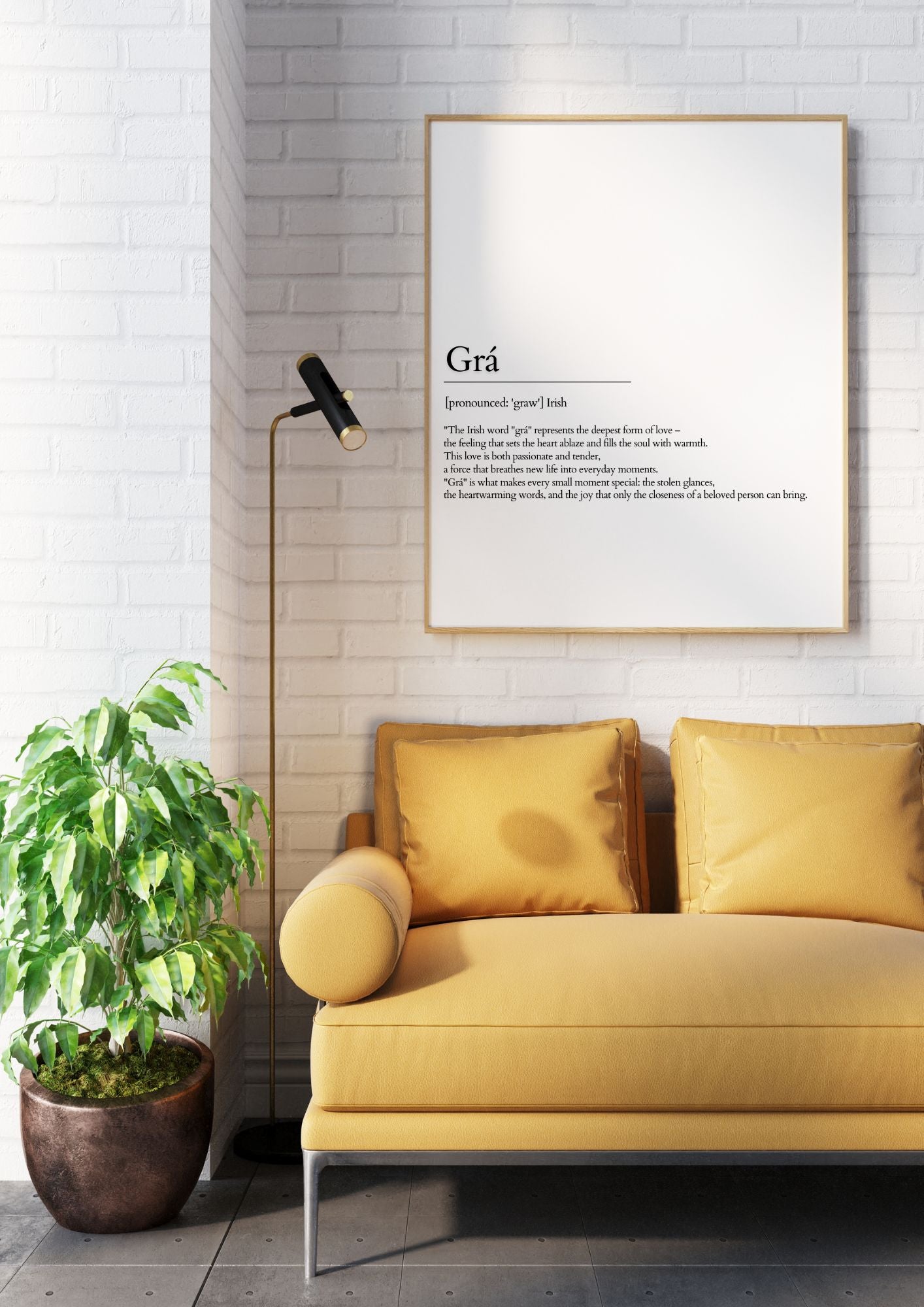 Grá – Irish Love Definition Print | Minimalist Wall Art
