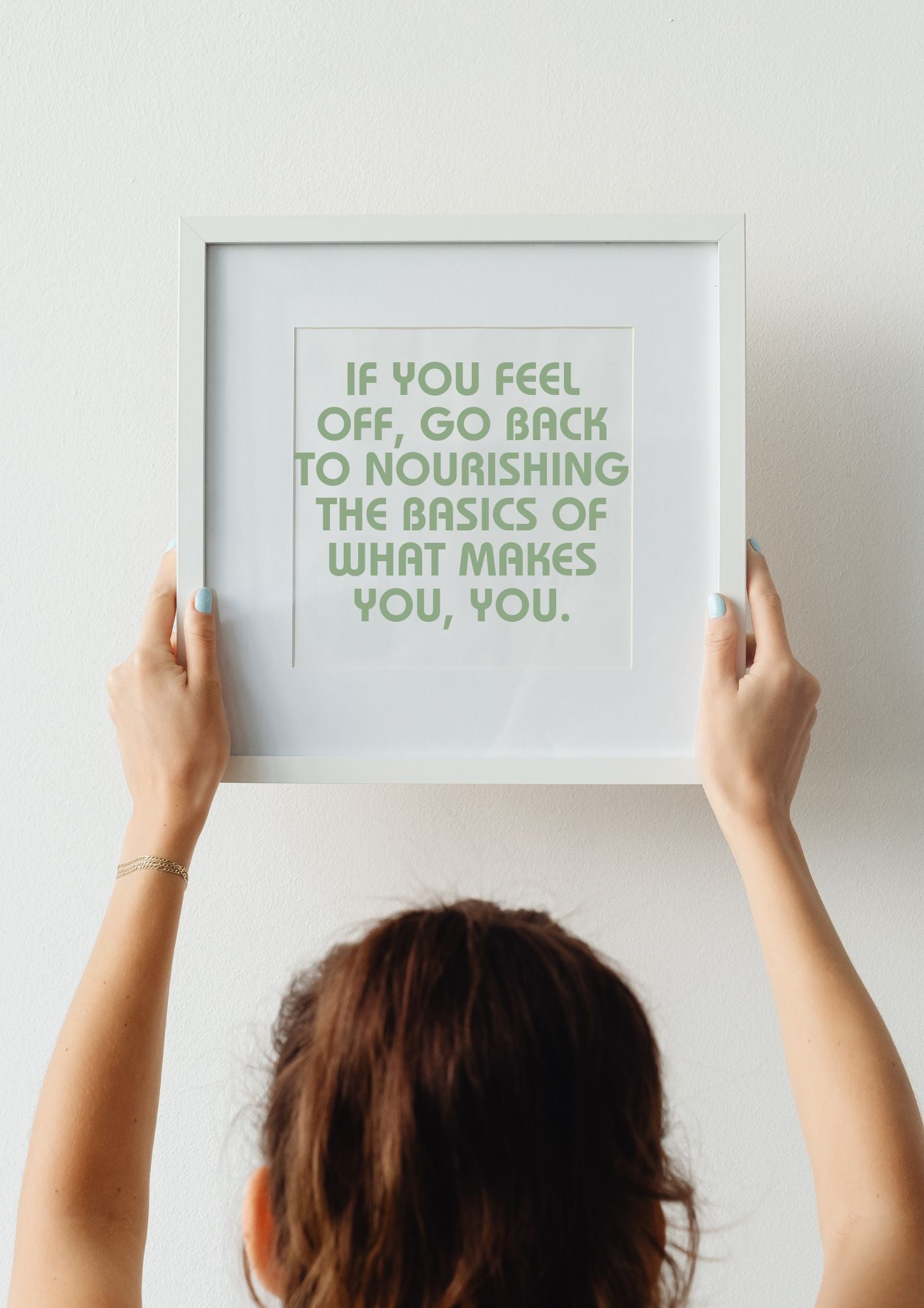 Self-Care Quote – Nourish Your True Self | Minimalist Wall Art