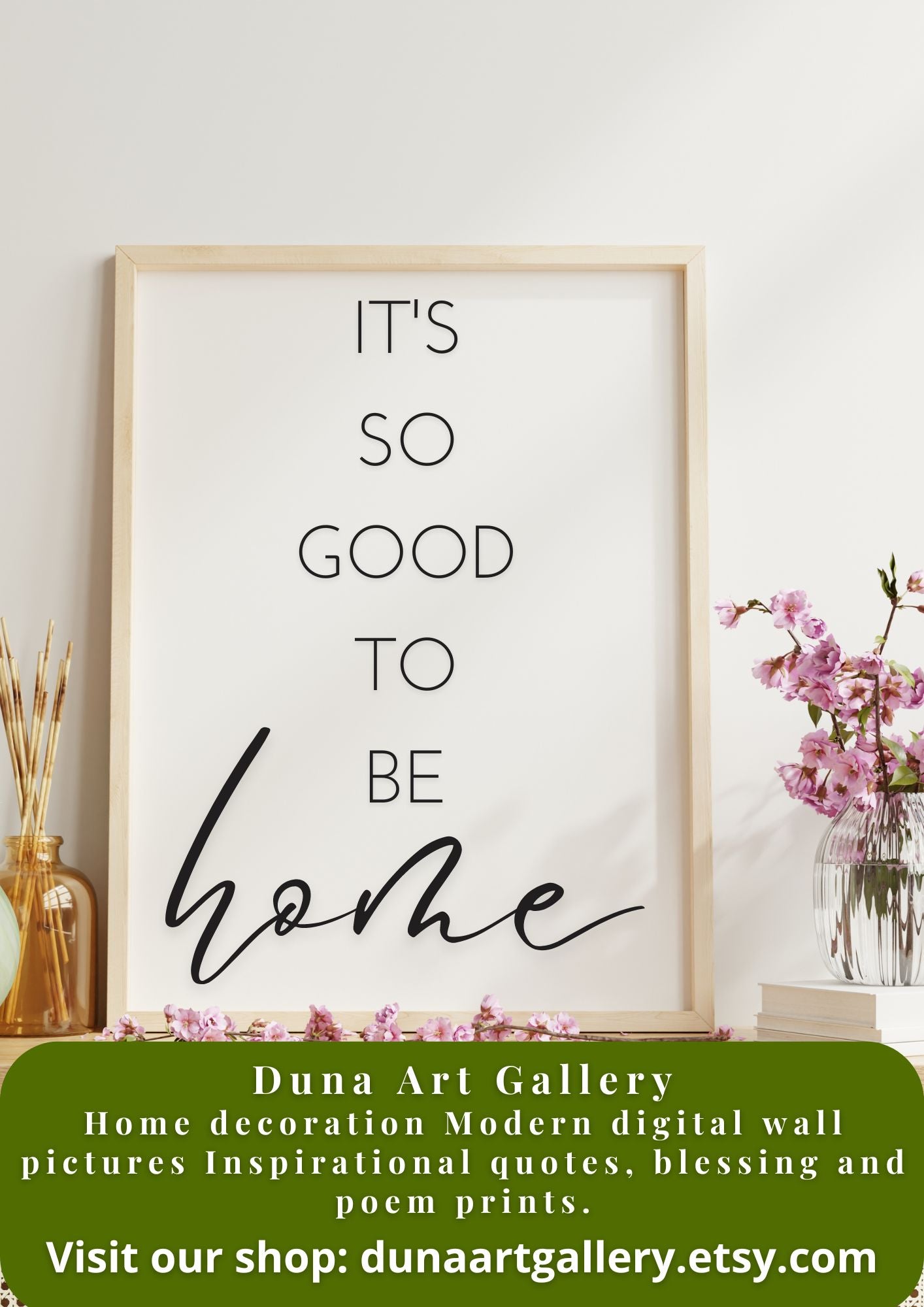 It's So Good to Be Home – Minimalist Wall Art | Digital Download