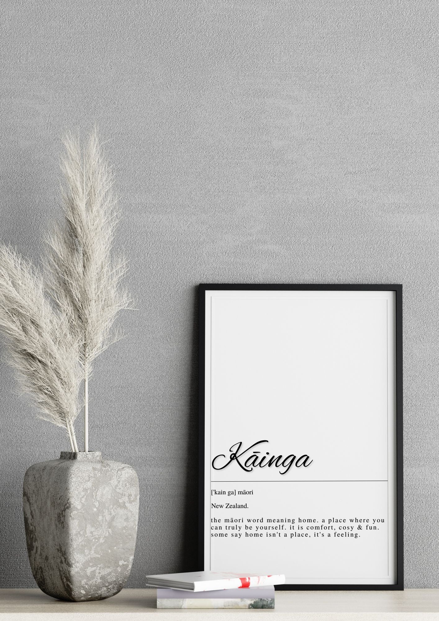 Kainga – Māori Word for Home | Minimalist Printable Wall Art