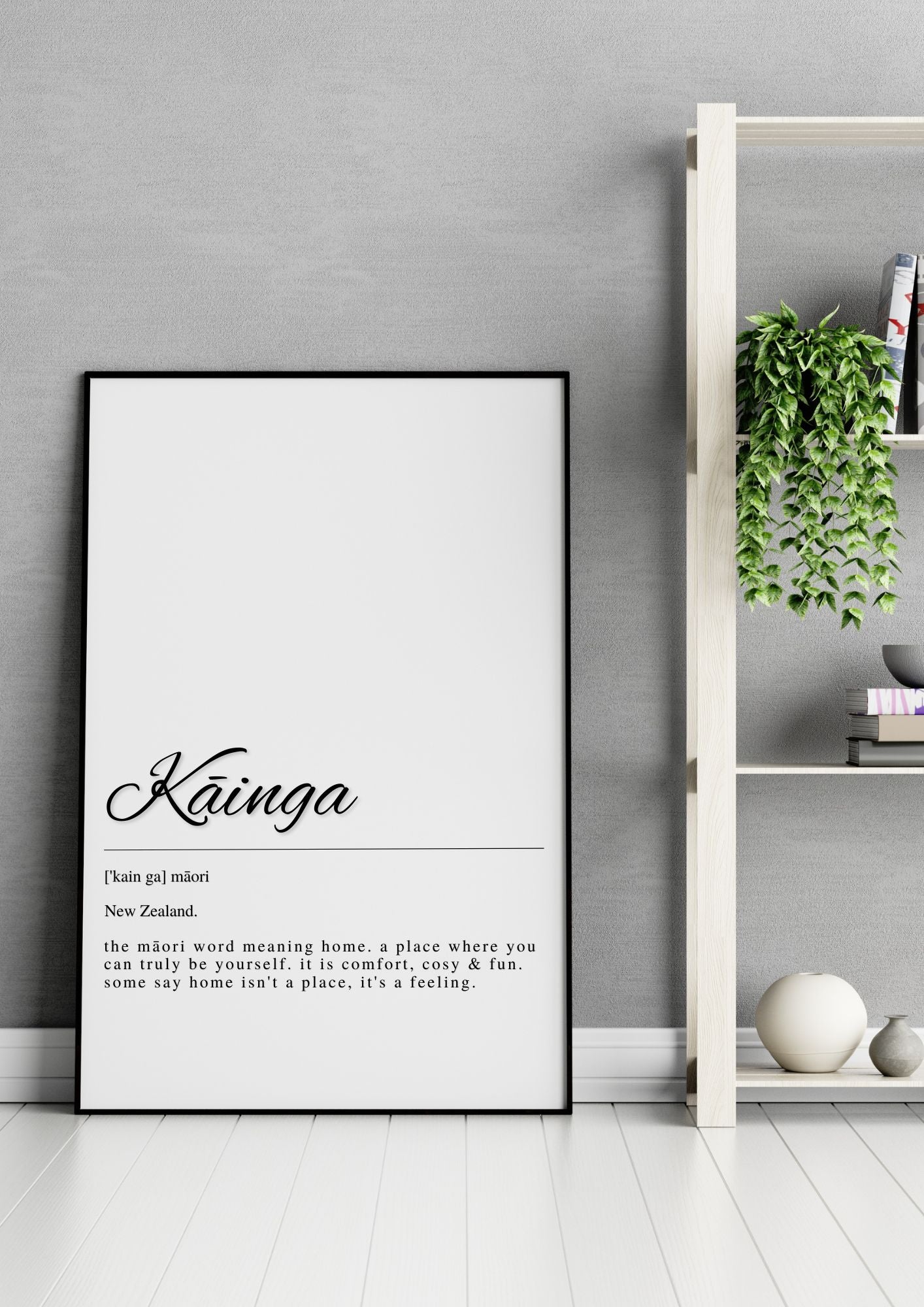 Kainga – Māori Word for Home | Minimalist Printable Wall Art