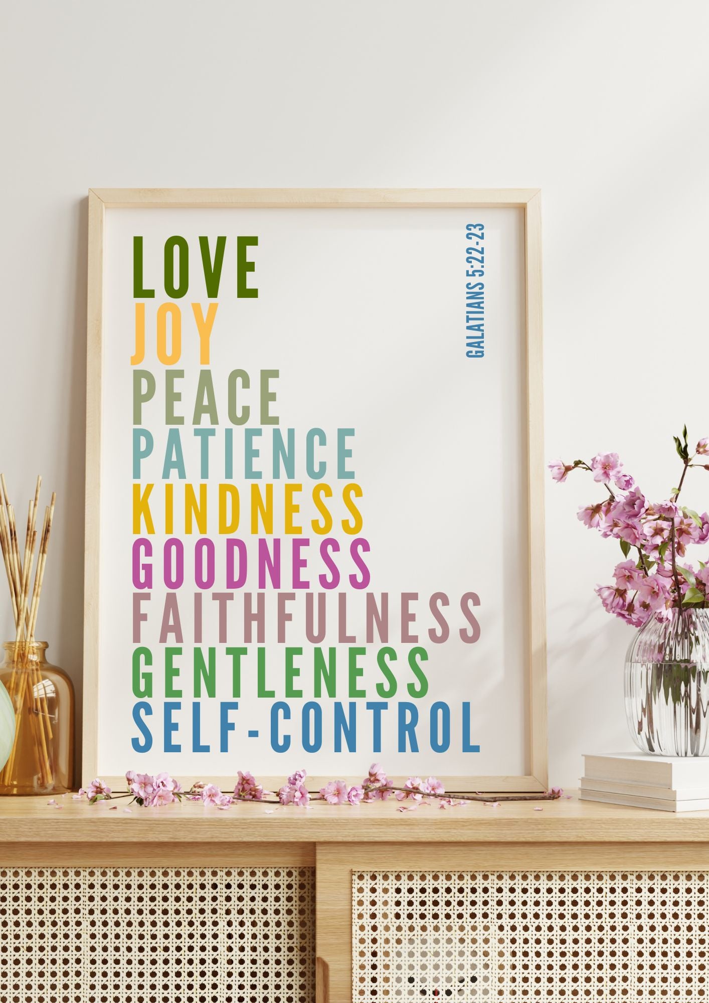 Fruits of the Spirit – Galatians 5:22-23 Bible Verse Wall Art