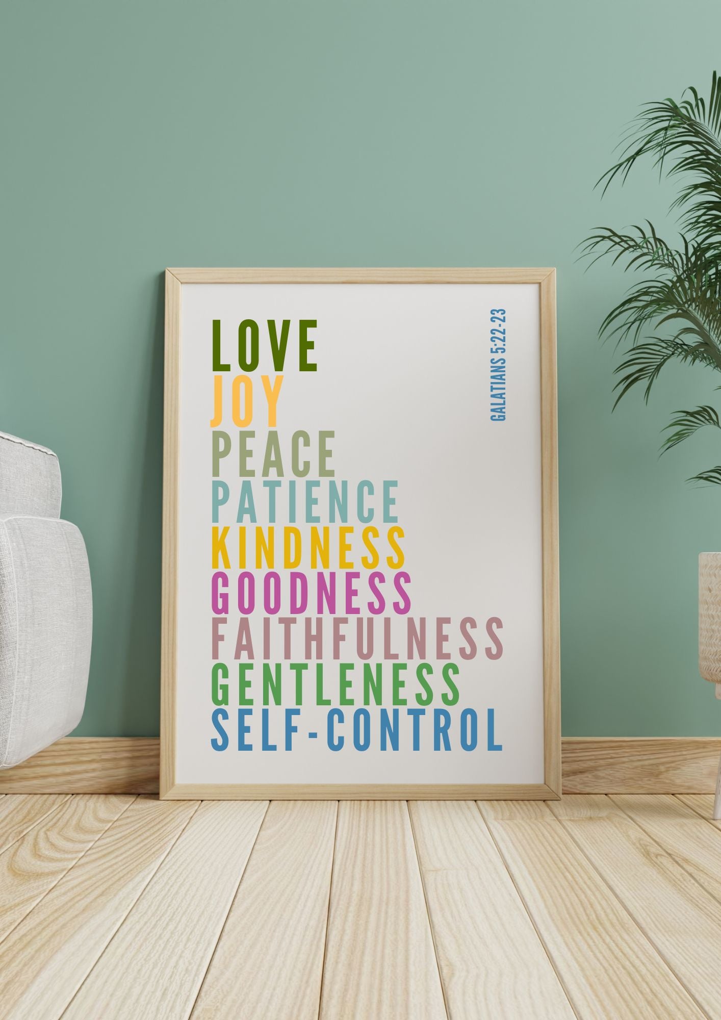 Fruits of the Spirit – Galatians 5:22-23 Bible Verse Wall Art