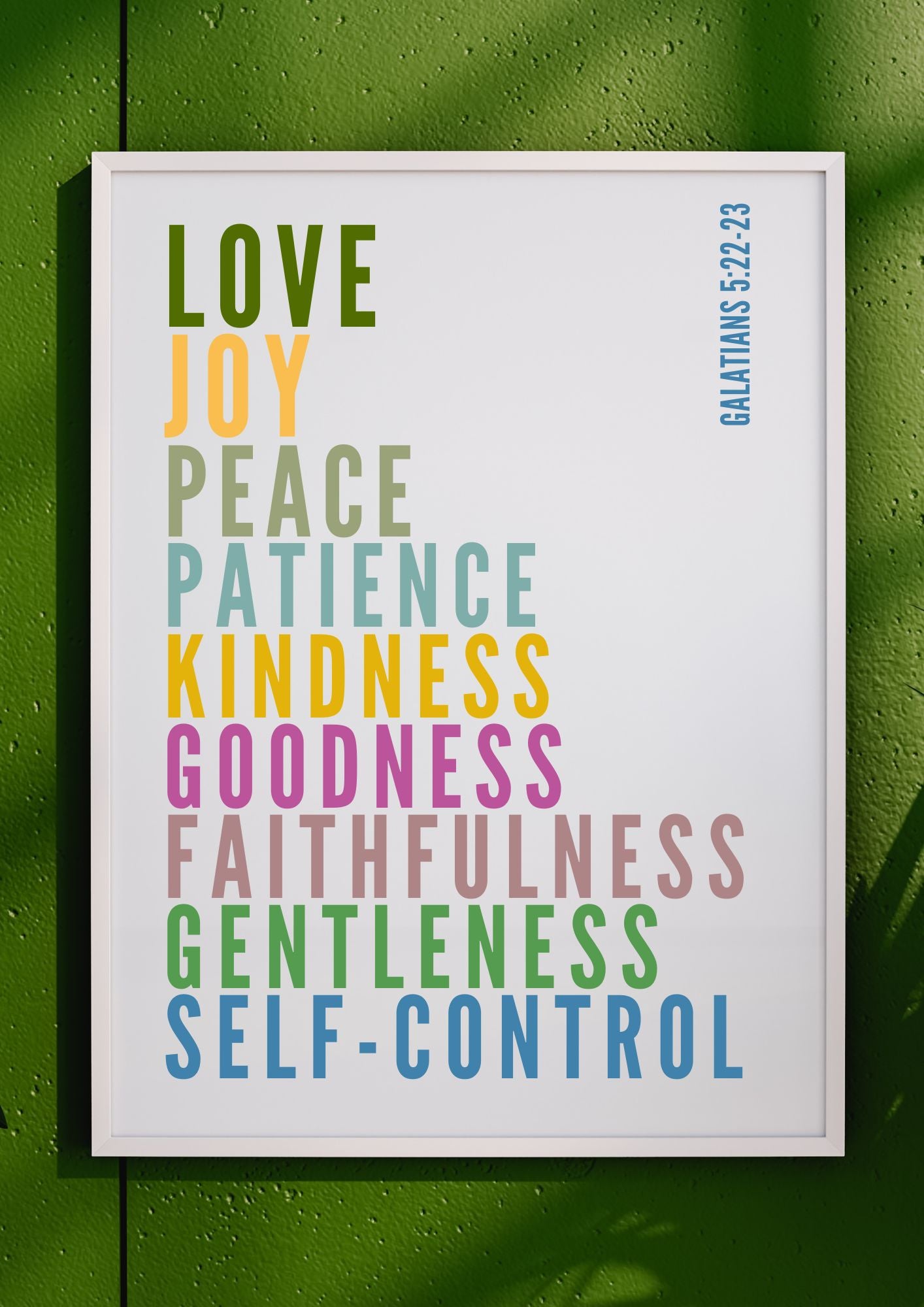 Fruits of the Spirit – Galatians 5:22-23 Bible Verse Wall Art