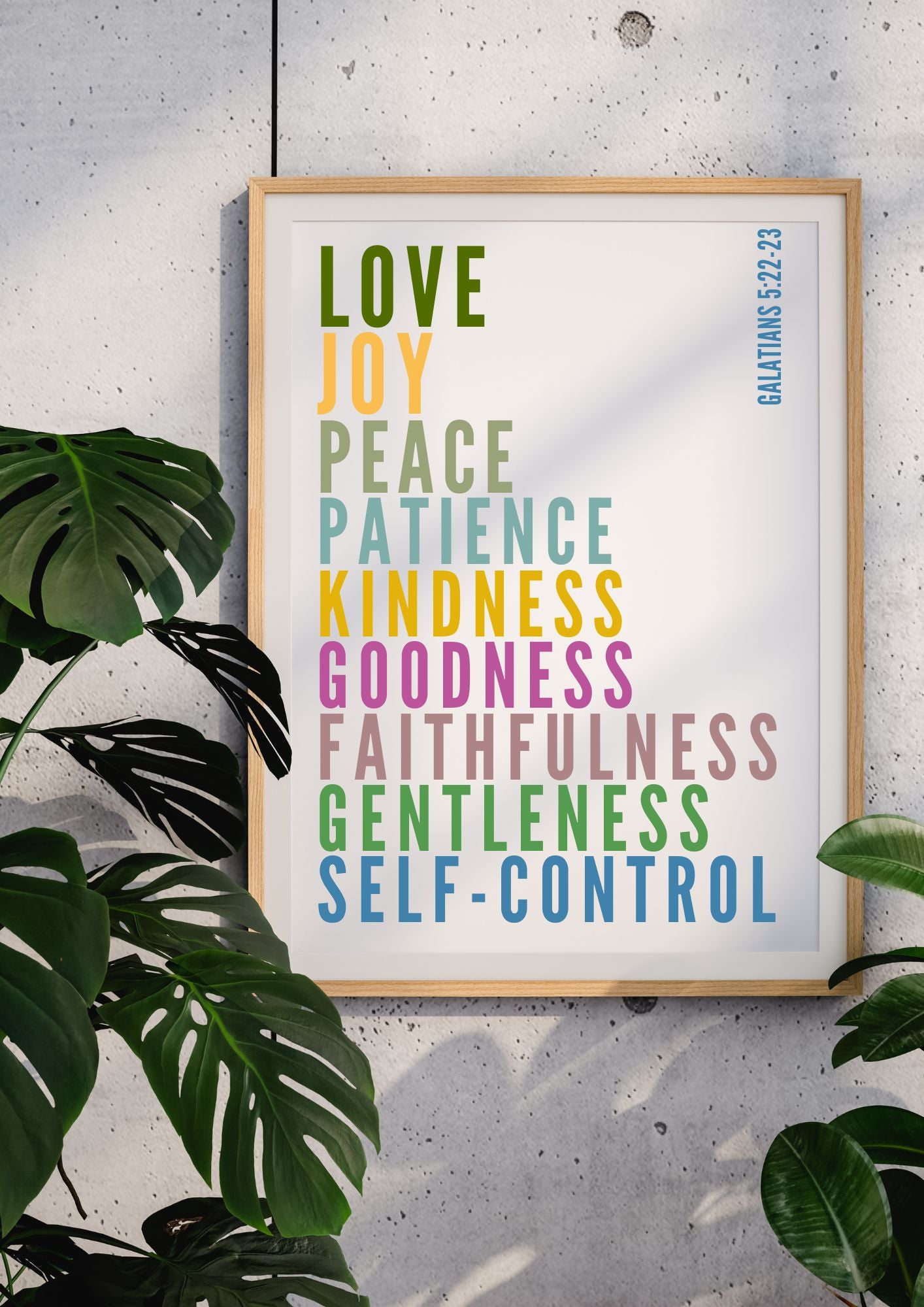 Fruits of the Spirit – Galatians 5:22-23 Bible Verse Wall Art