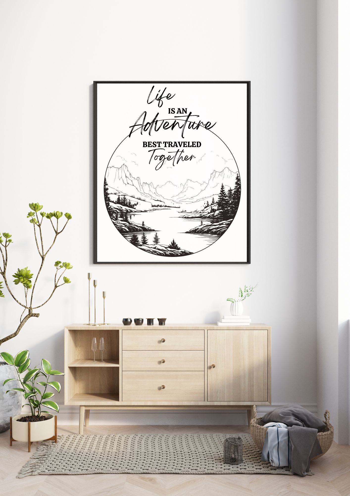 Life Is an Adventure – Together | Nature-Inspired Printable Wall Art