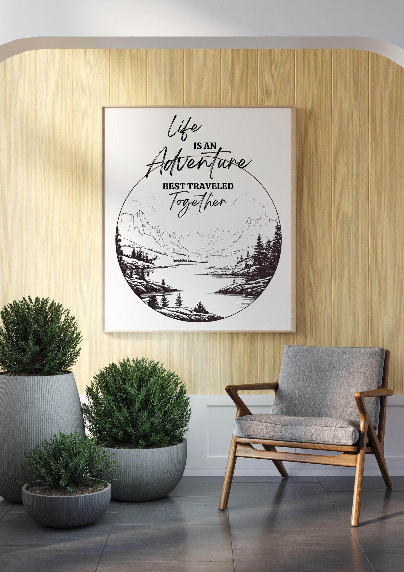 Life Is an Adventure – Together | Nature-Inspired Printable Wall Art