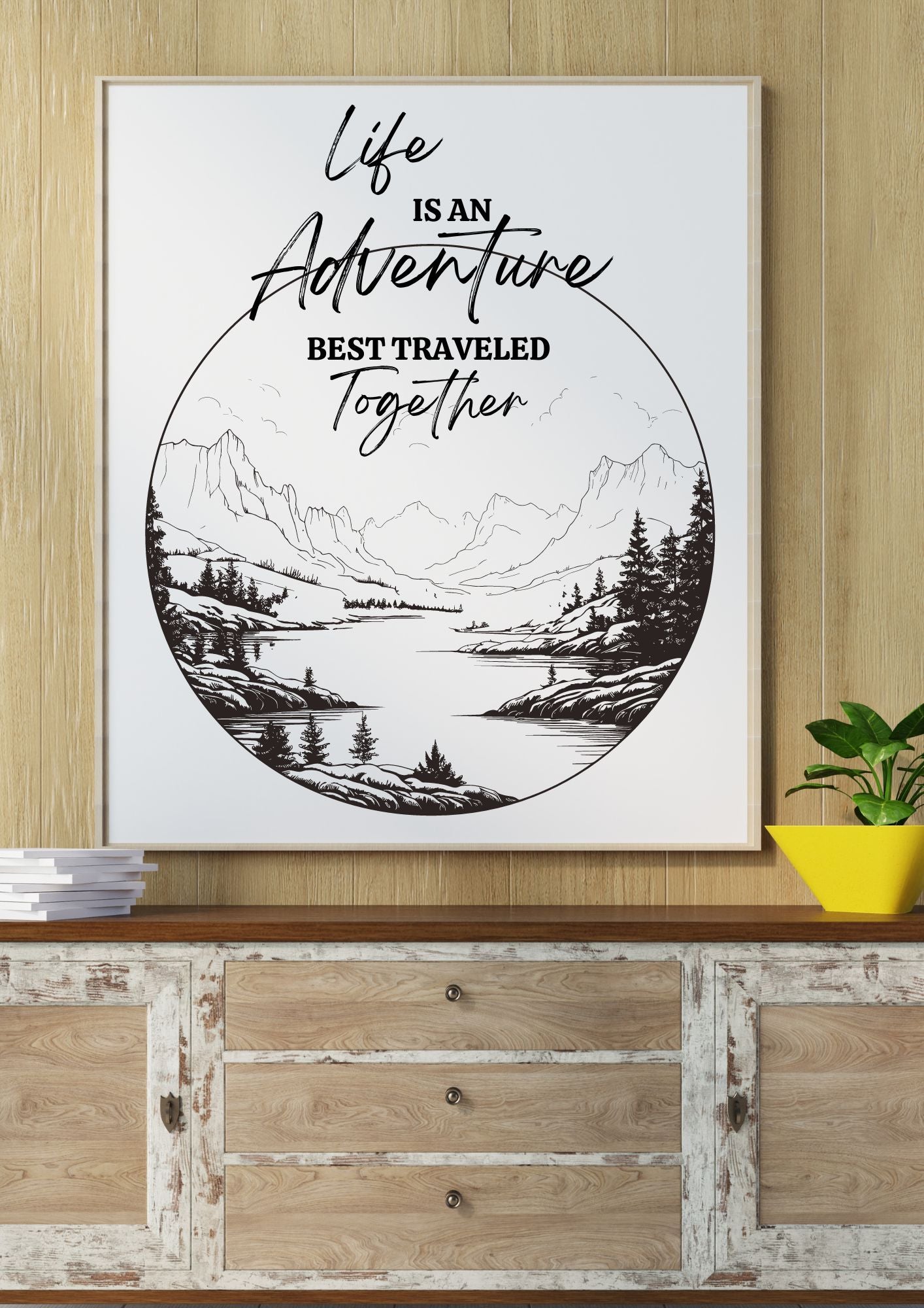 Life Is an Adventure – Together | Nature-Inspired Printable Wall Art