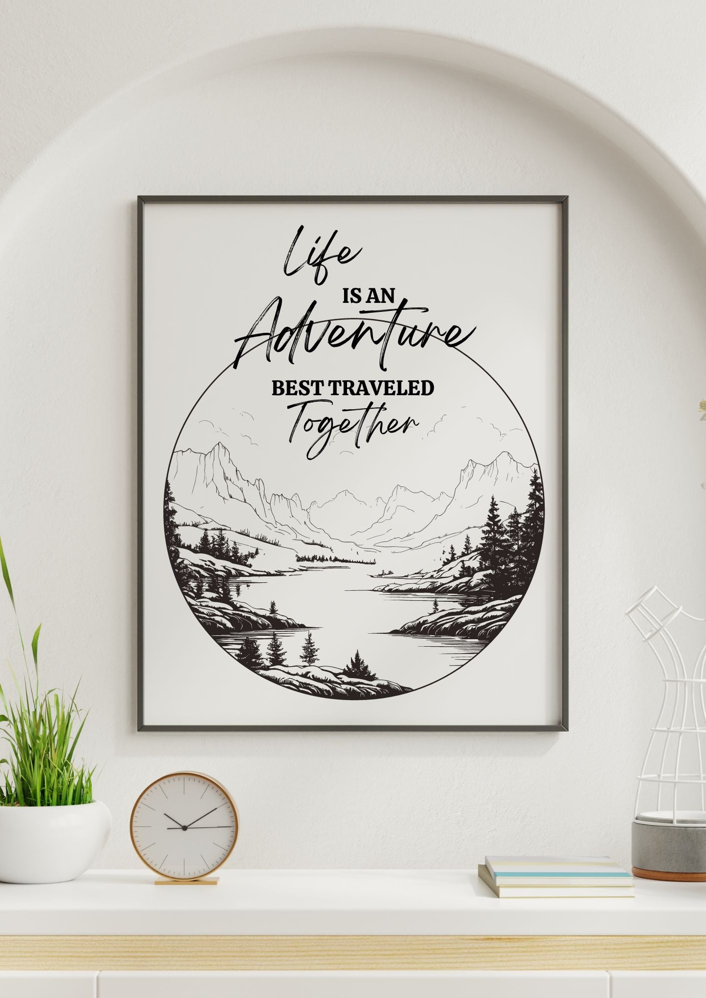 Life Is an Adventure – Together | Nature-Inspired Printable Wall Art