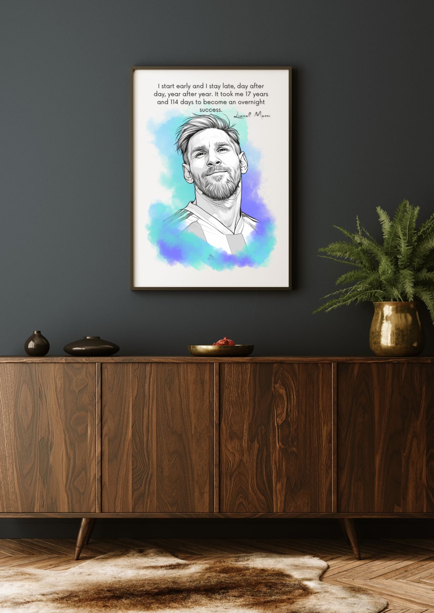 Lionel Messi Motivational Quote | Printable Wall Art