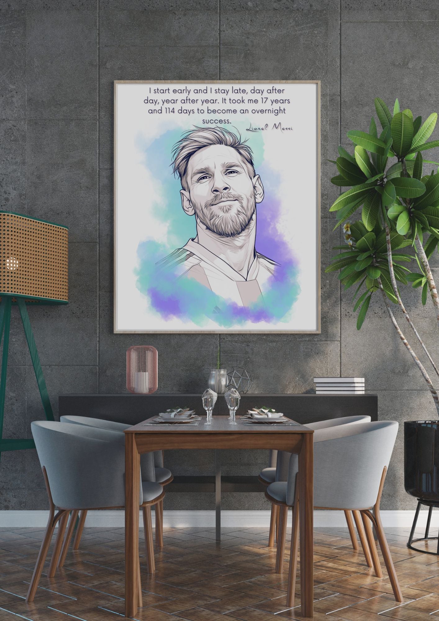Lionel Messi Motivational Quote | Printable Wall Art