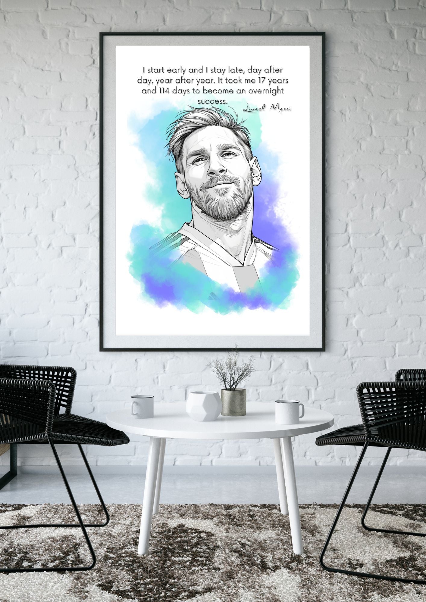 Lionel Messi Motivational Quote | Printable Wall Art