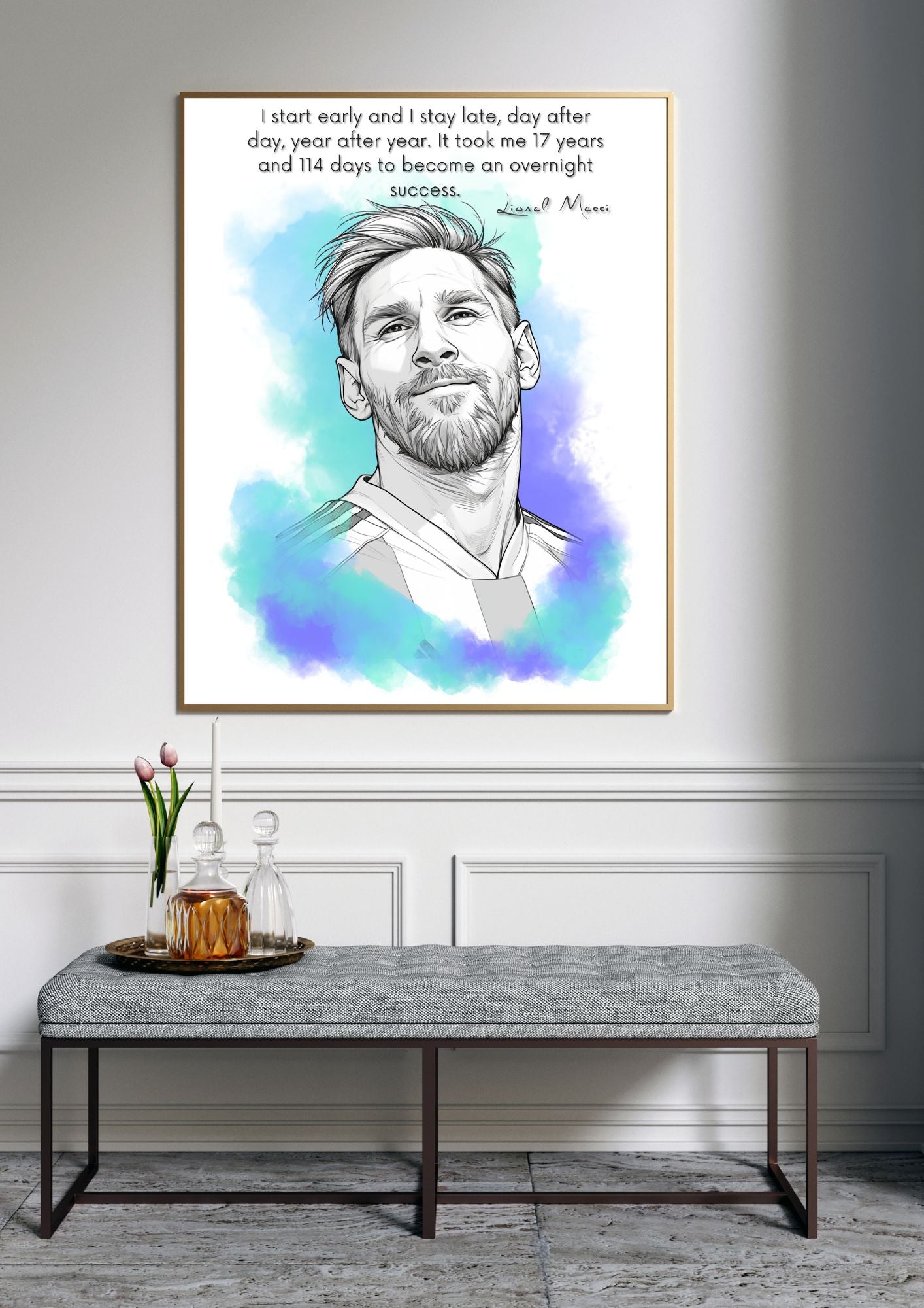 Lionel Messi Motivational Quote | Printable Wall Art