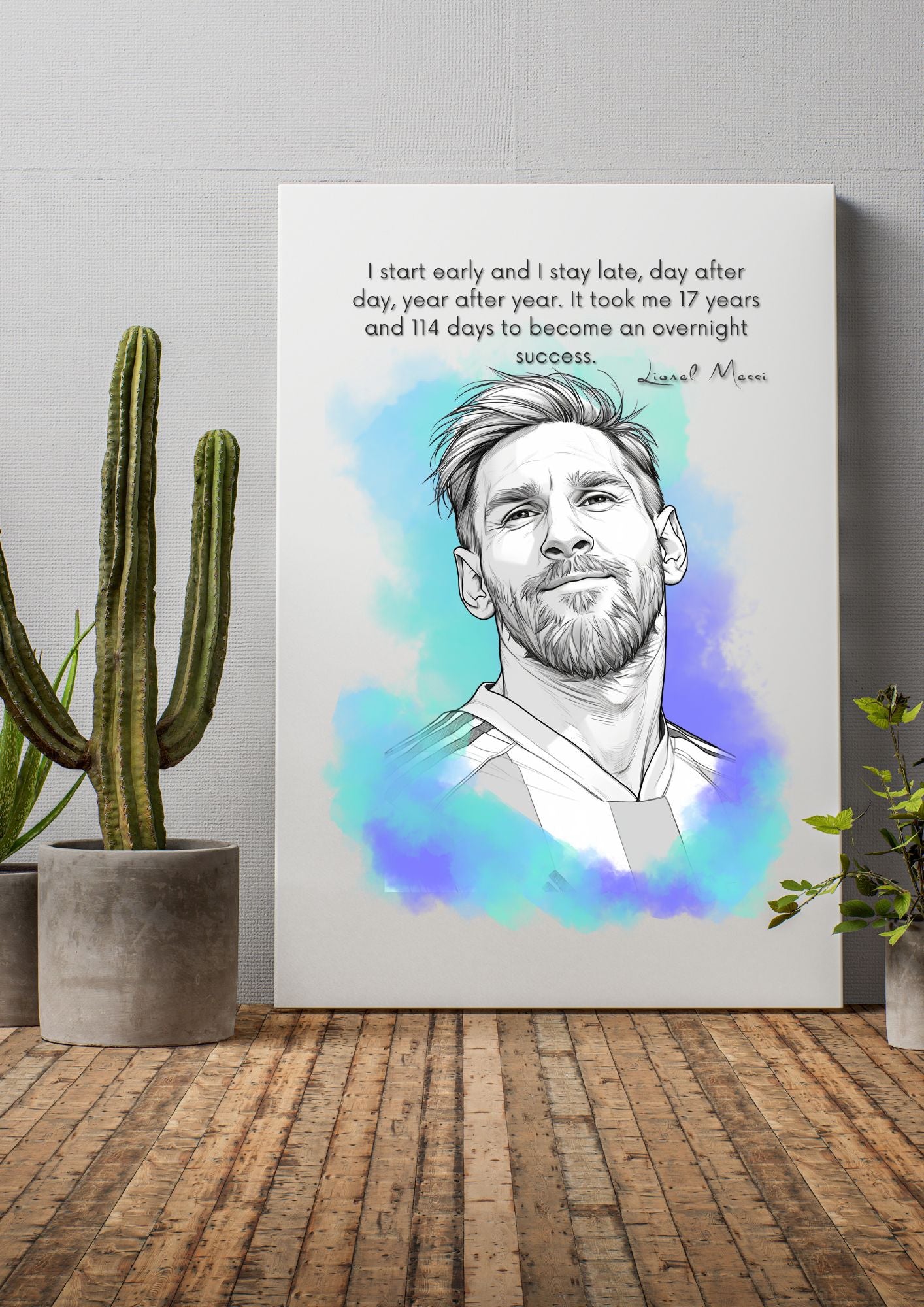 Lionel Messi Motivational Quote | Printable Wall Art