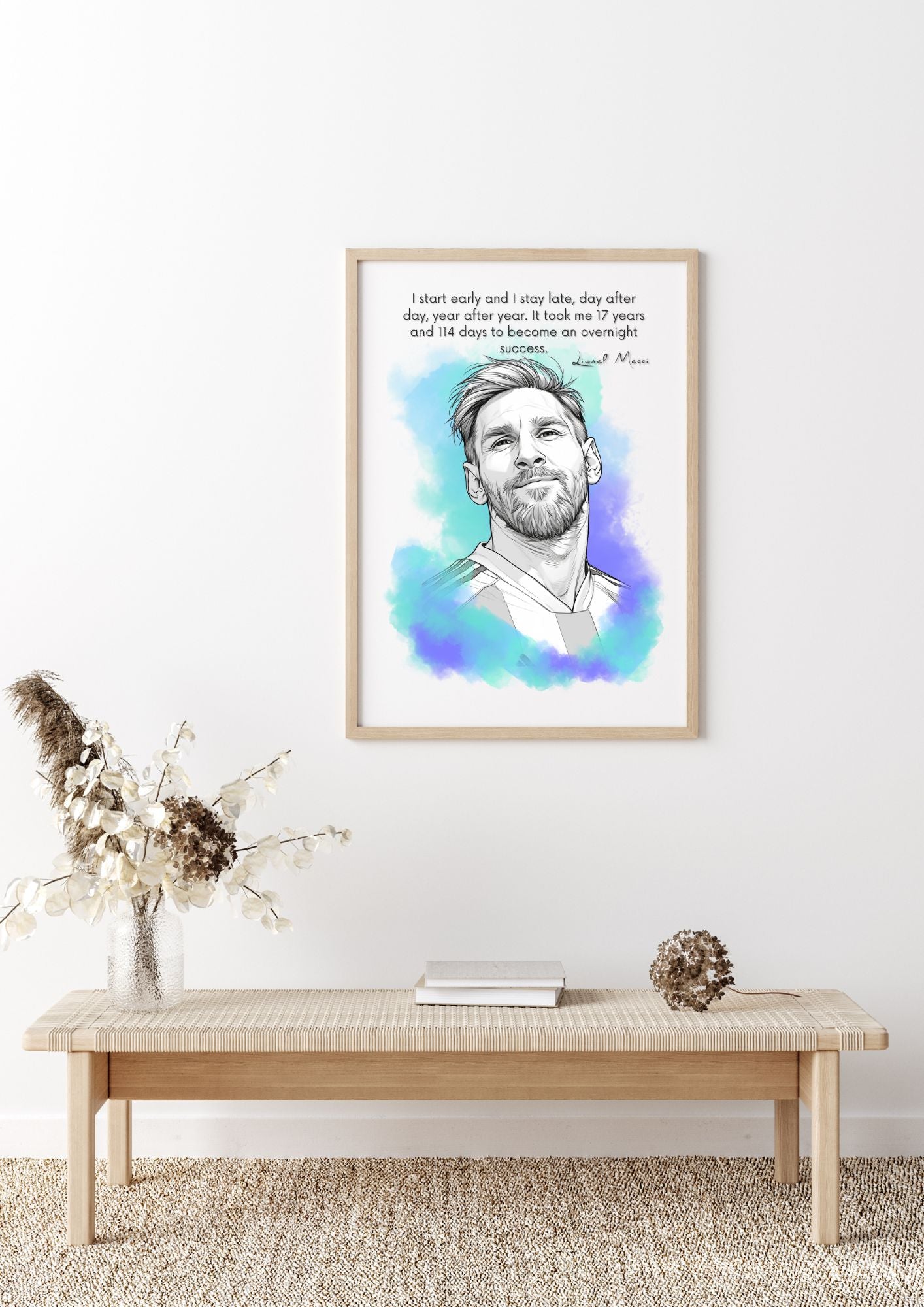 Lionel Messi Motivational Quote | Printable Wall Art