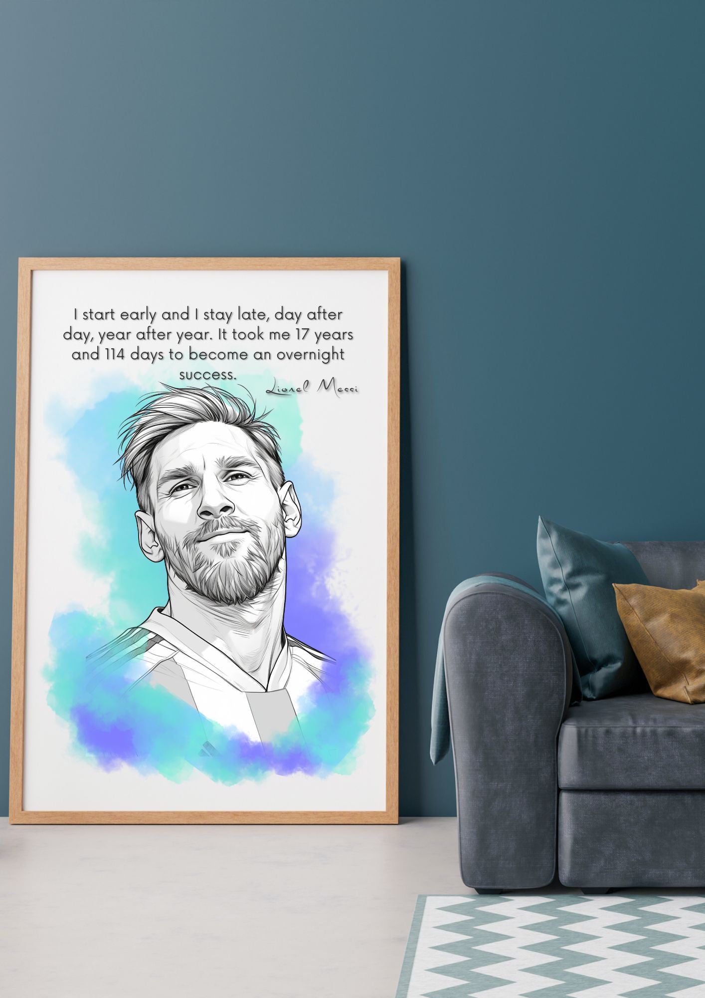 Lionel Messi Motivational Quote | Printable Wall Art