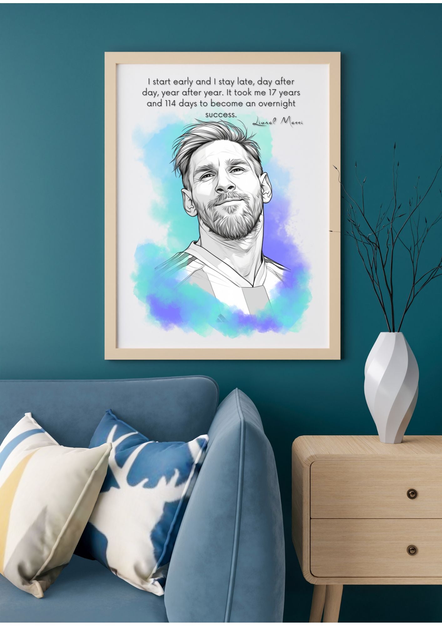 Lionel Messi Motivational Quote | Printable Wall Art