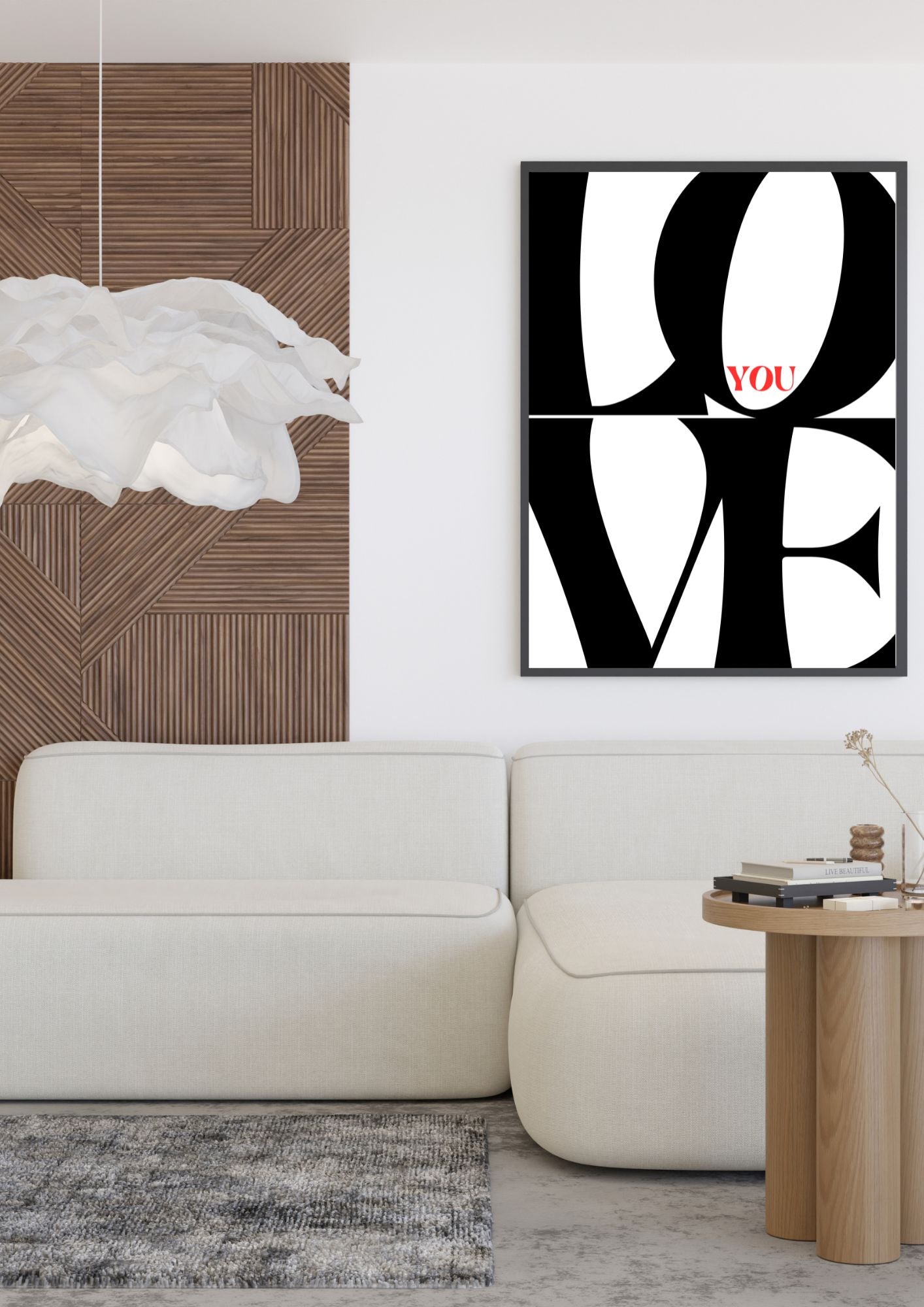 LOVE YOU – Bold Modern Typography Printable Wall Art