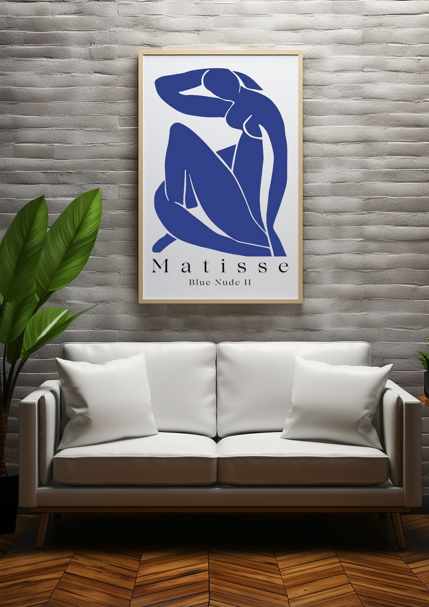Matisse Blue Nude II Inspired Art | Minimalist Digital Print