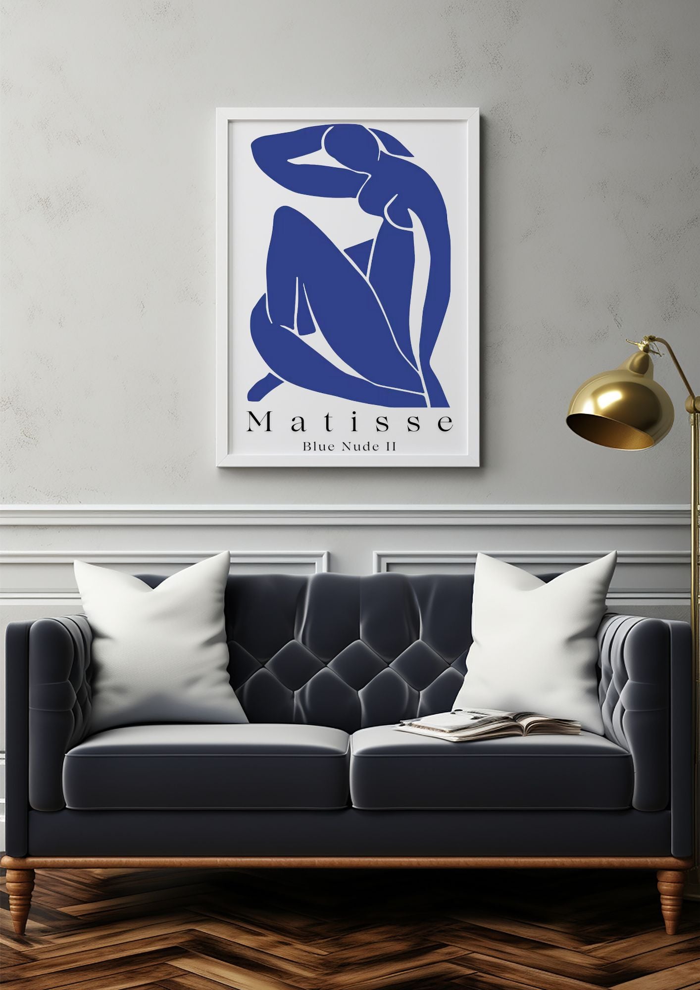 Matisse Blue Nude II Inspired Art | Minimalist Digital Print