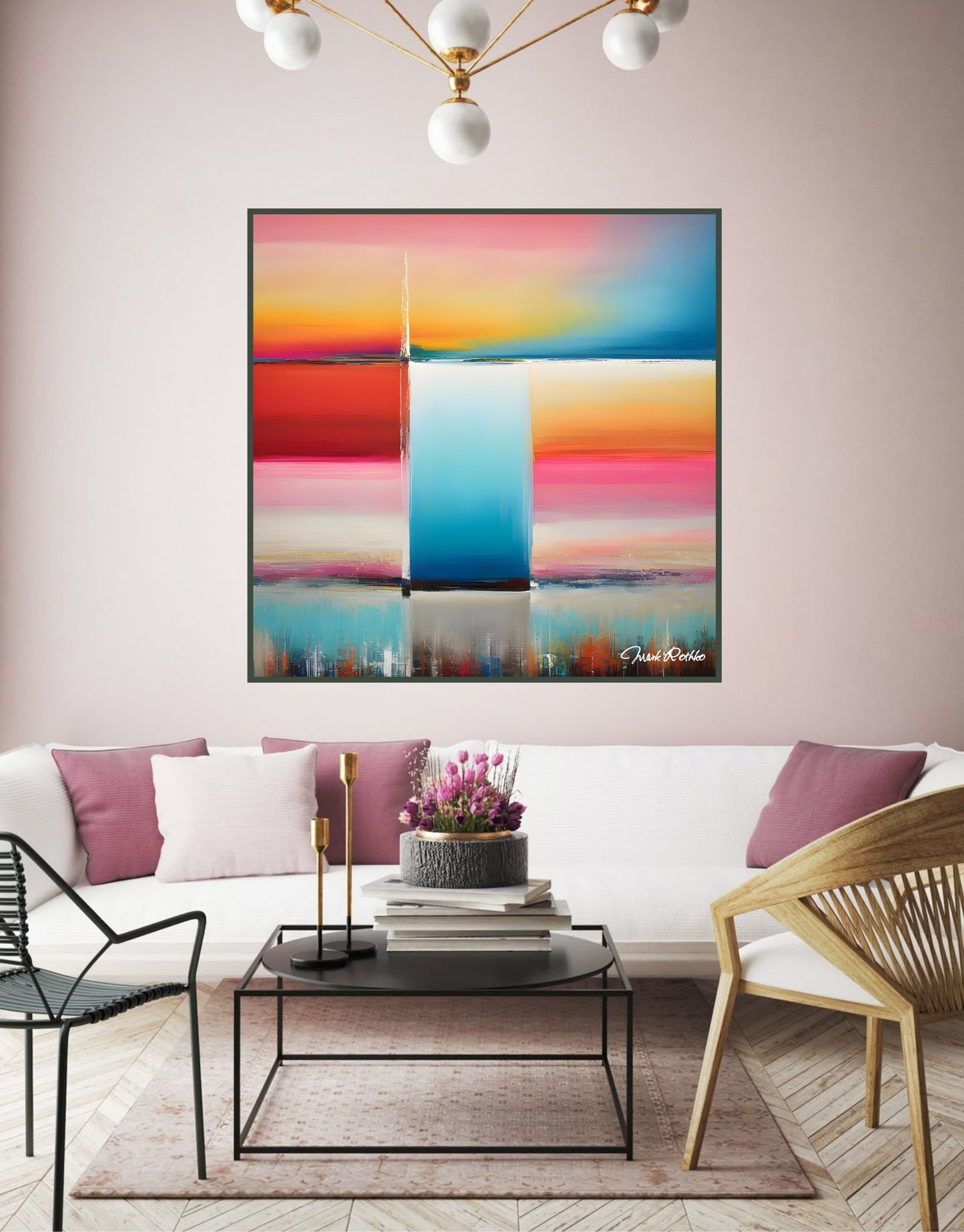 Modern Abstract Digital Wall Art – Vibrant Expressionist Home & Office Decor