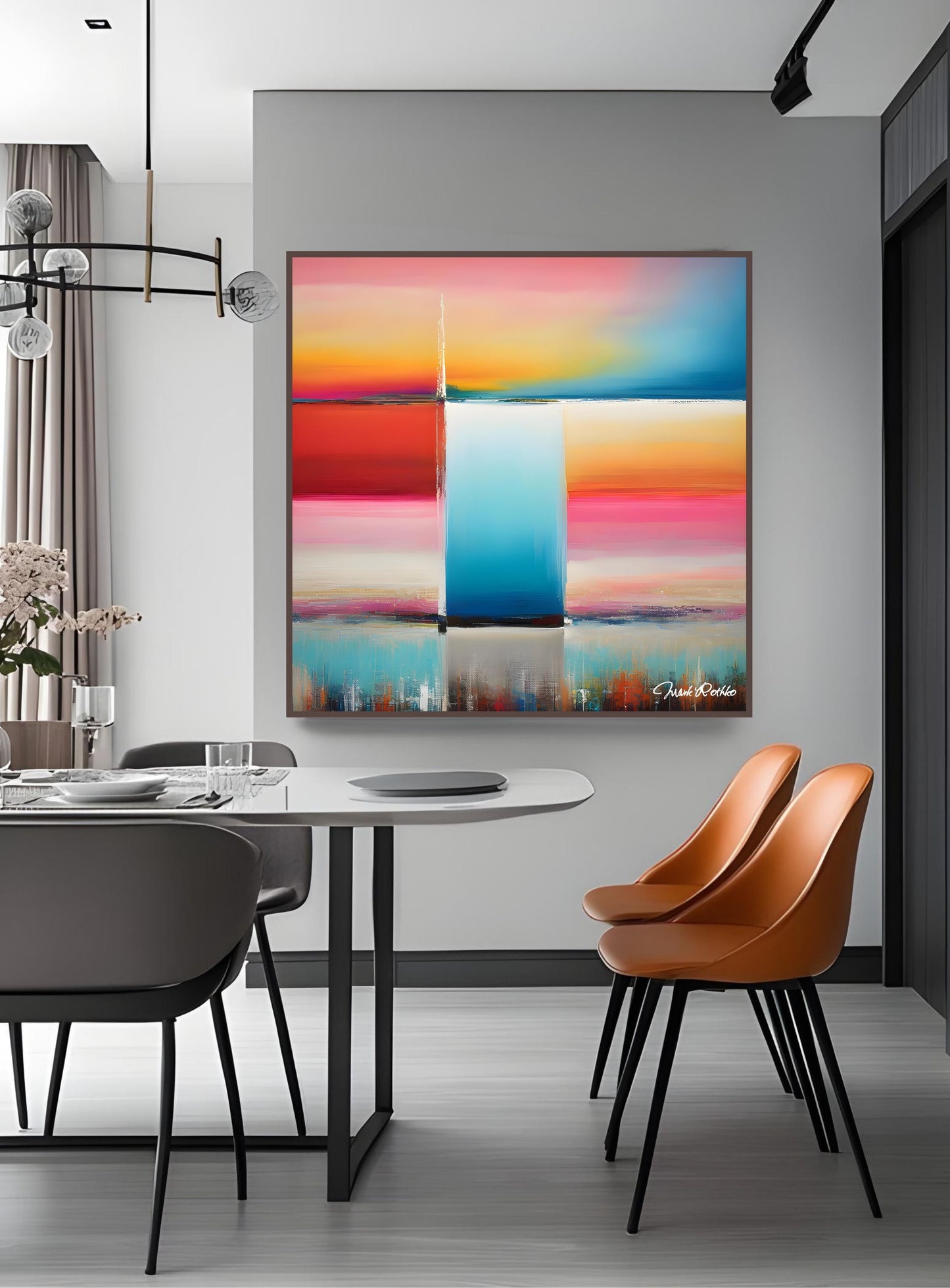 Modern Abstract Digital Wall Art – Vibrant Expressionist Home & Office Decor