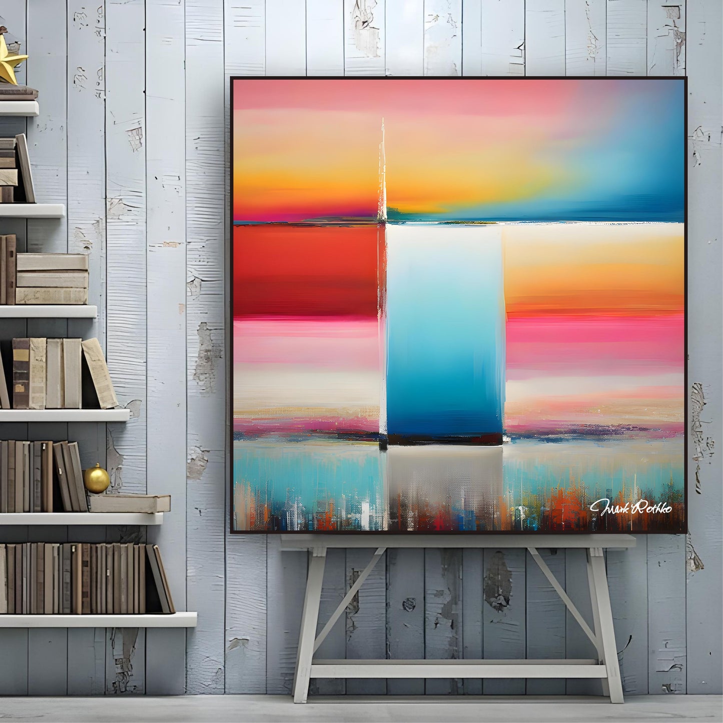 Modern Abstract Digital Wall Art – Vibrant Expressionist Home & Office Decor