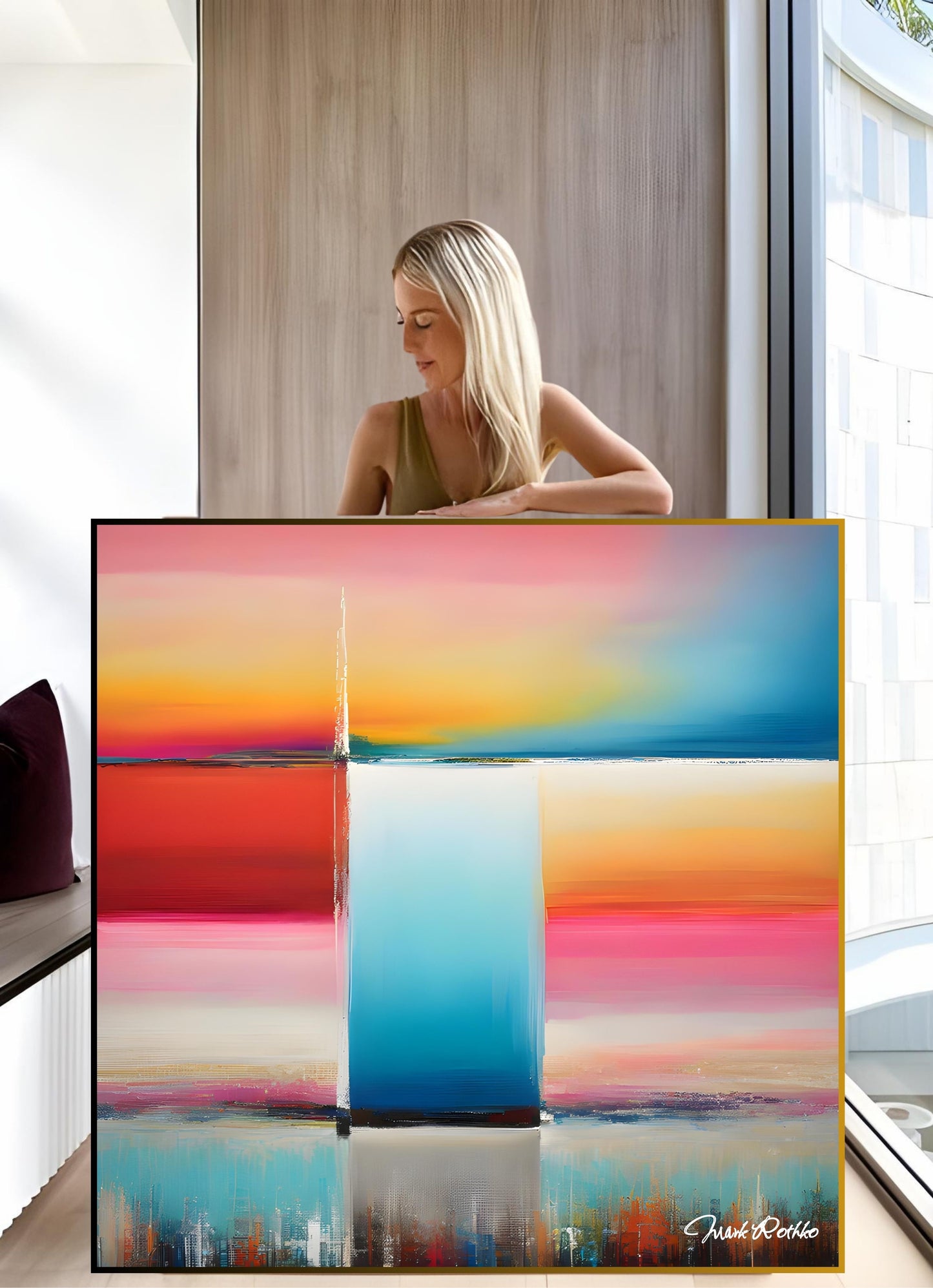 Modern Abstract Digital Wall Art – Vibrant Expressionist Home & Office Decor