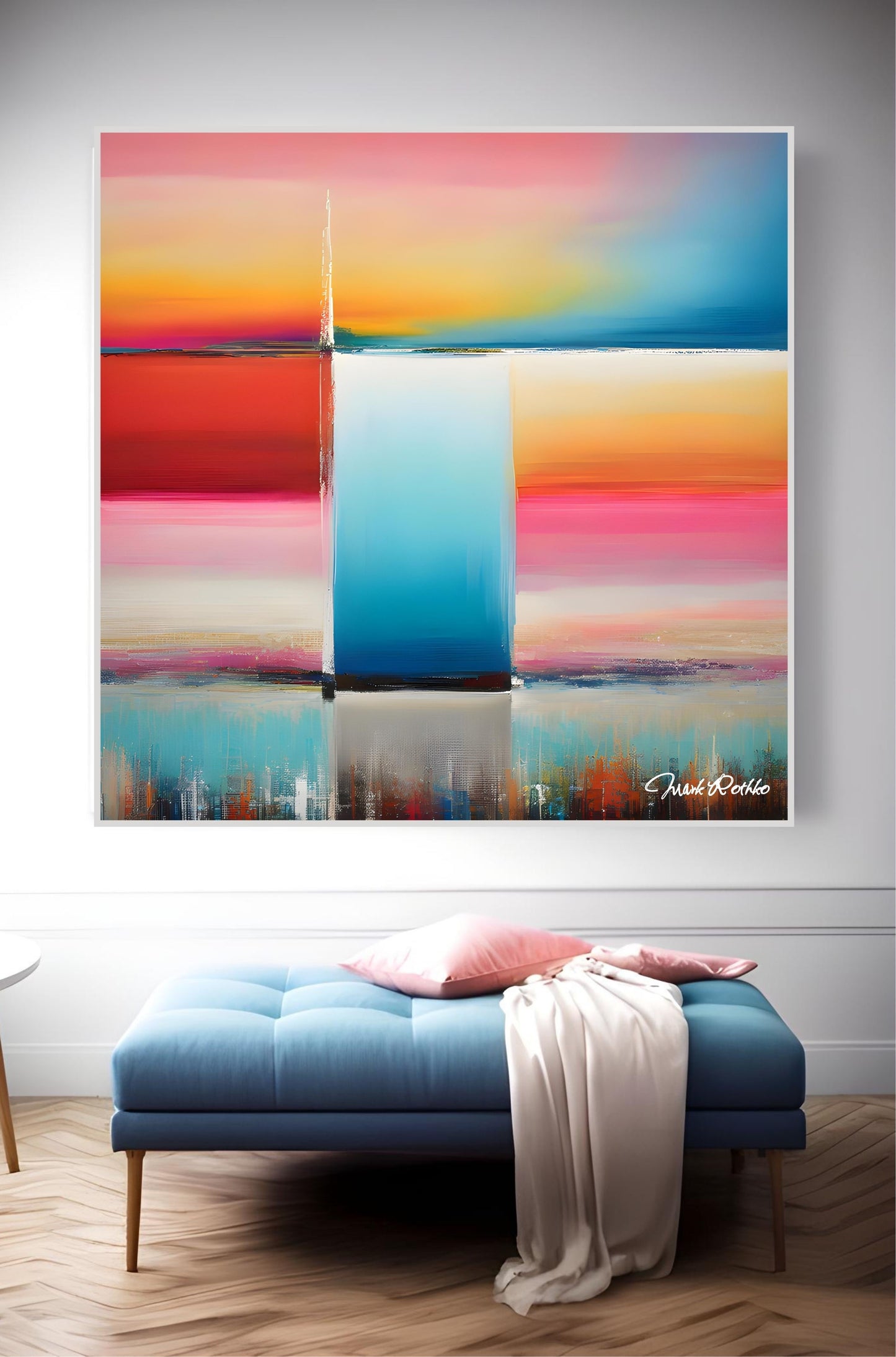 Modern Abstract Digital Wall Art – Vibrant Expressionist Home & Office Decor