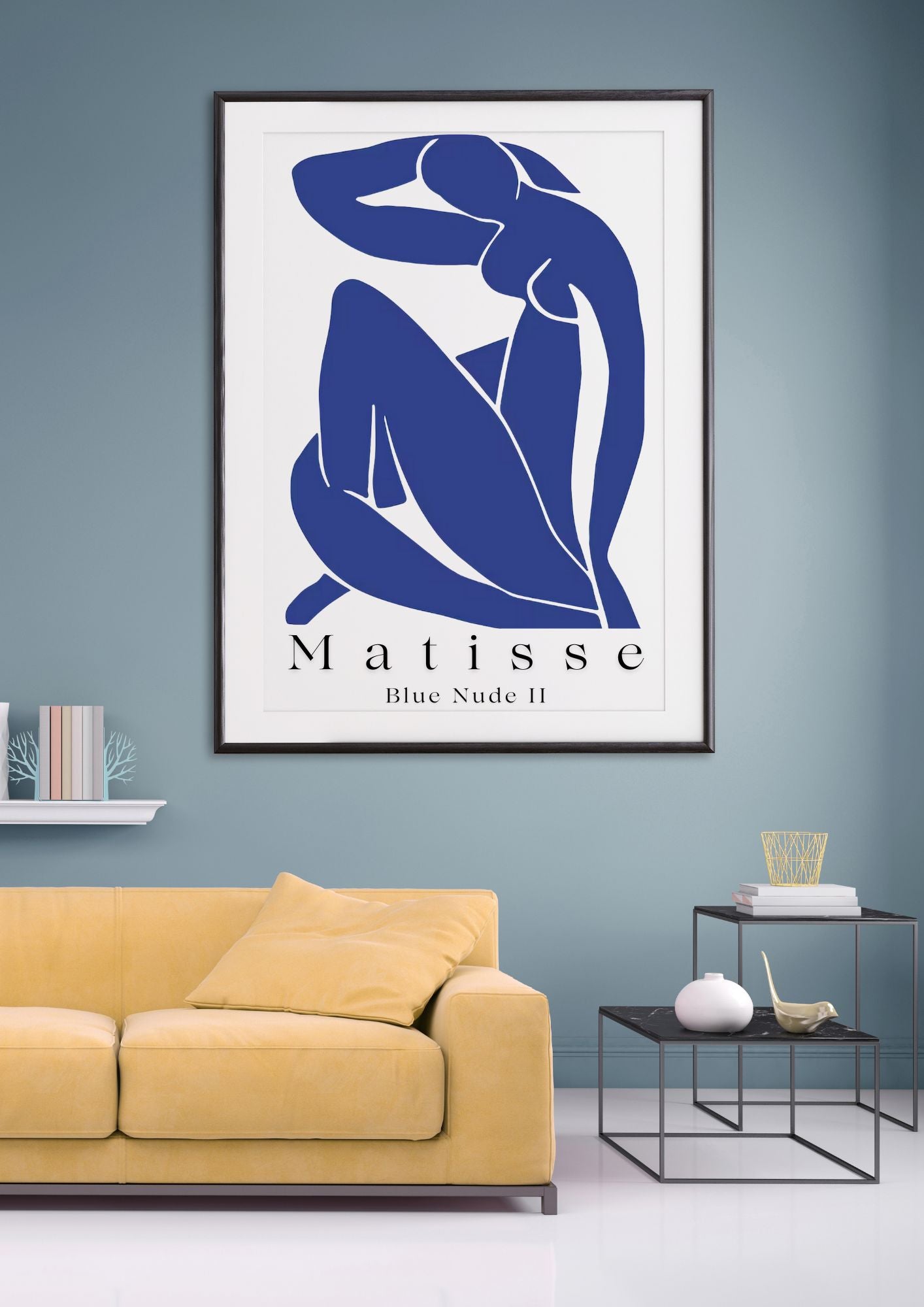 Matisse Blue Nude II Inspired Art | Minimalist Digital Print