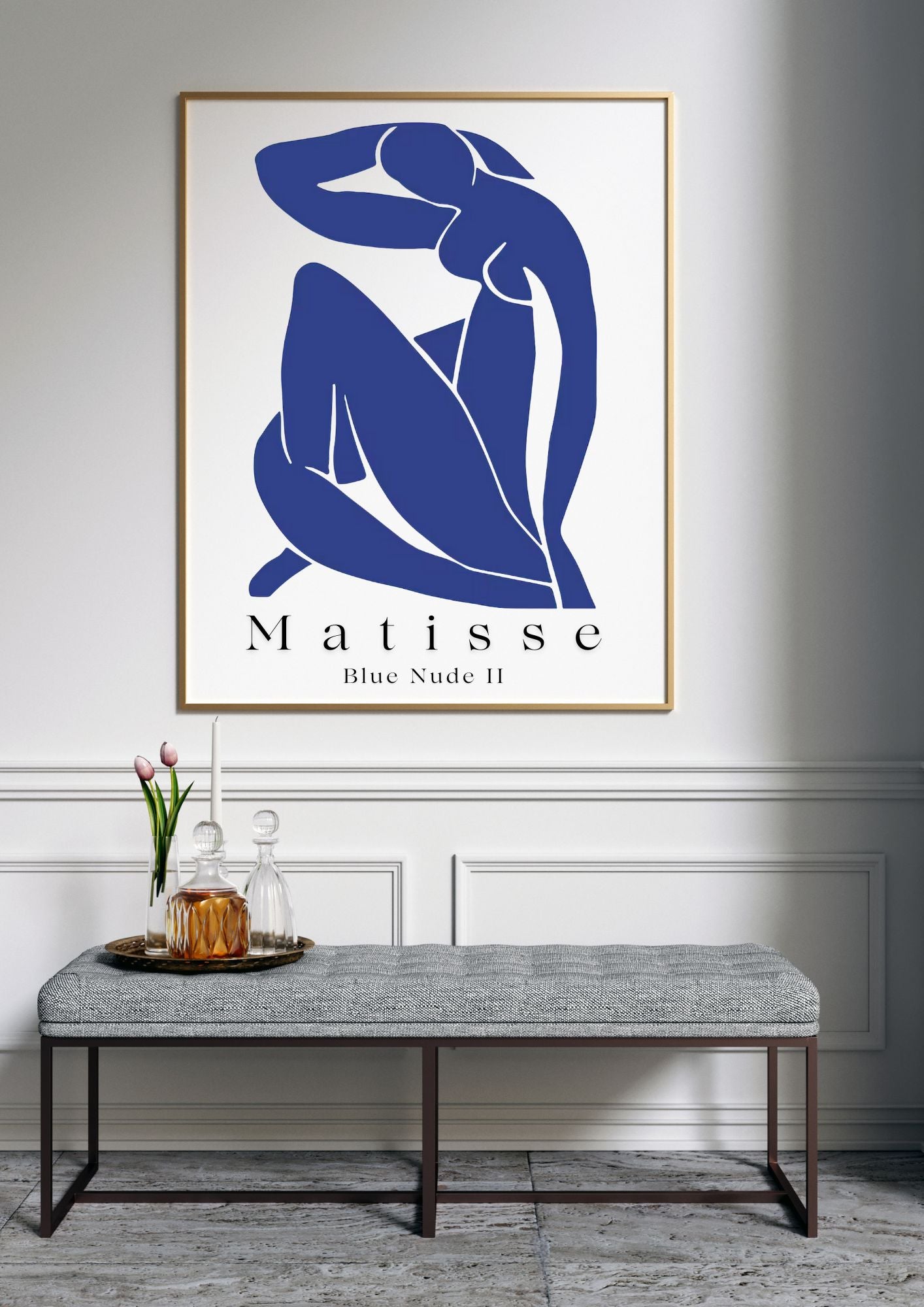 Matisse Blue Nude II Inspired Art | Minimalist Digital Print