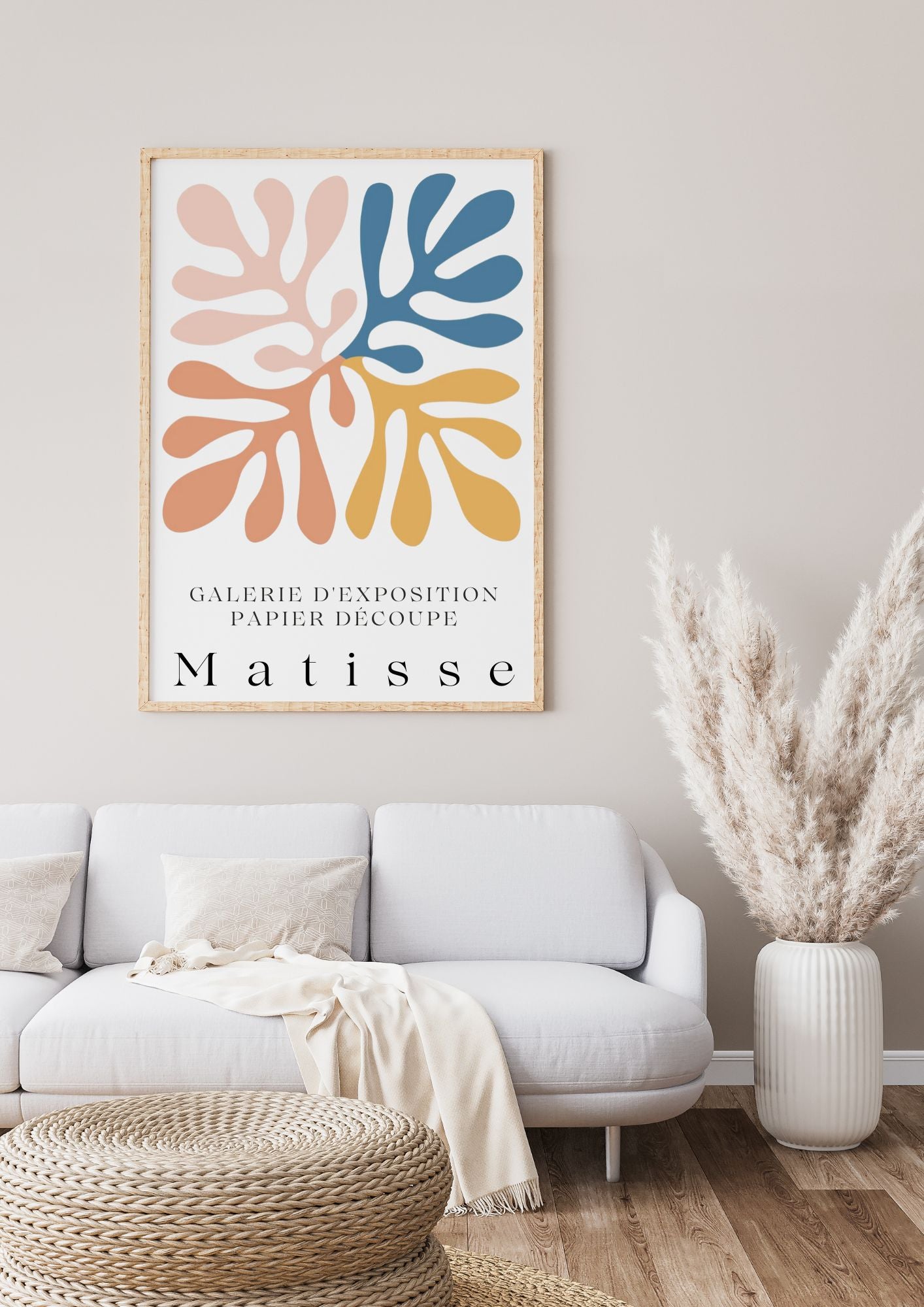 Matisse Inspired Cutout Art | Abstract Minimalist Digital Prin