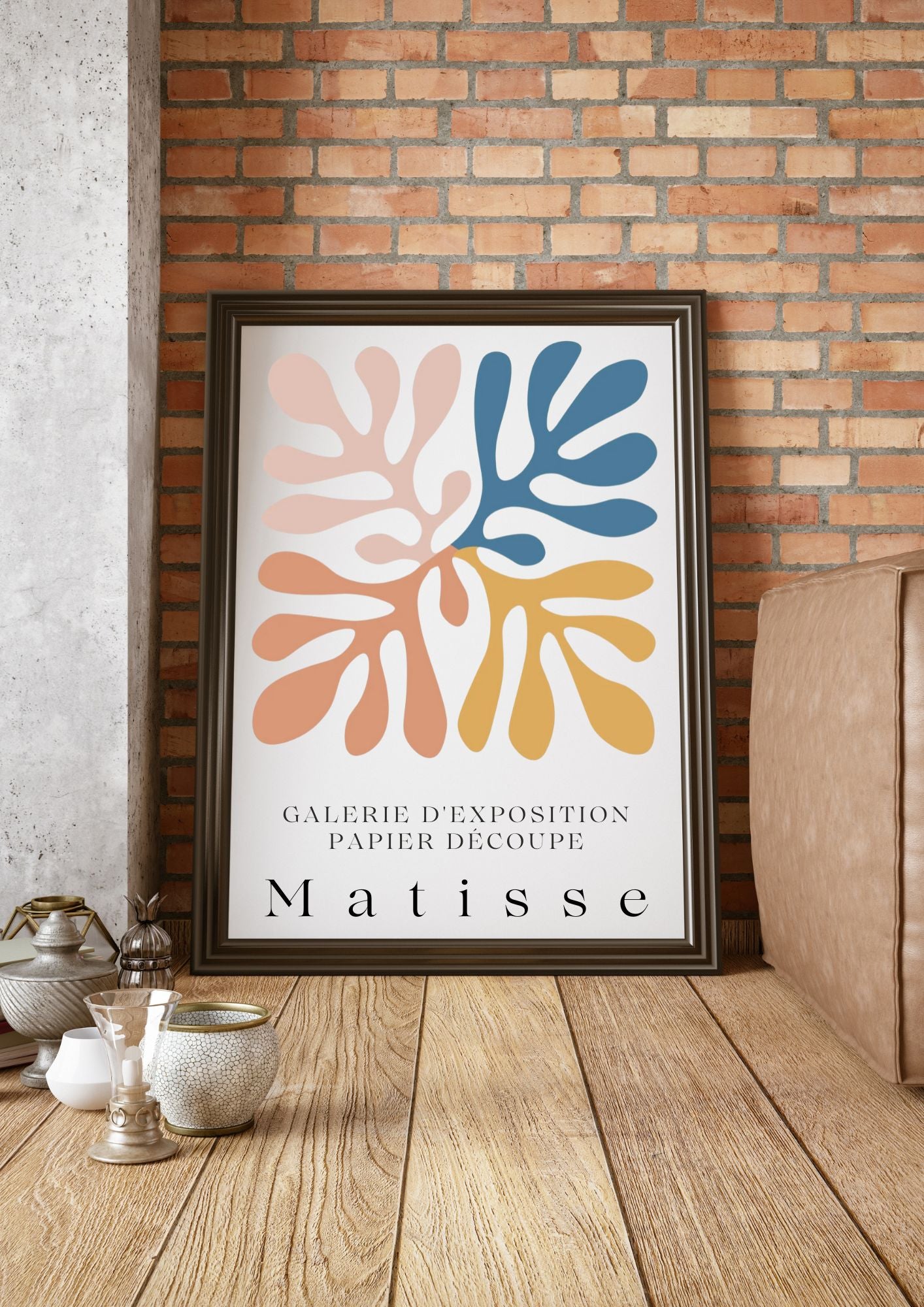 Matisse Inspired Cutout Art | Abstract Minimalist Digital Prin