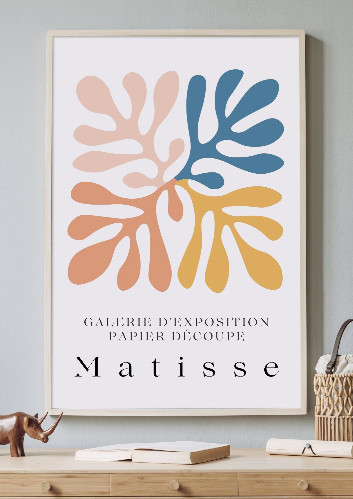 Matisse Inspired Cutout Art | Abstract Minimalist Digital Prin