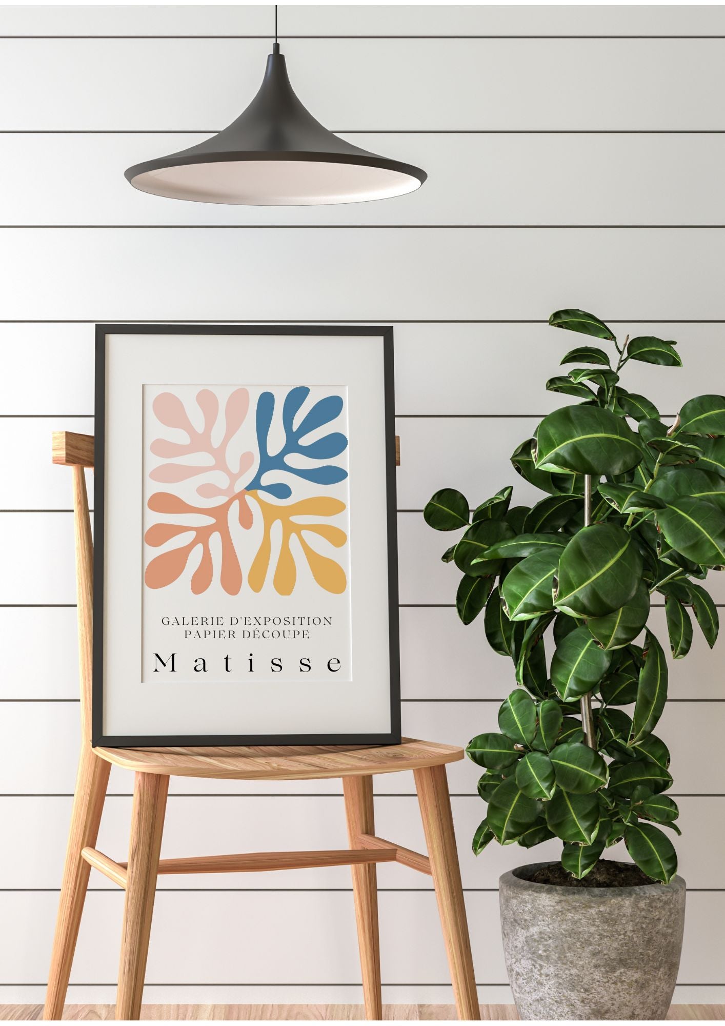 Matisse Inspired Cutout Art | Abstract Minimalist Digital Prin