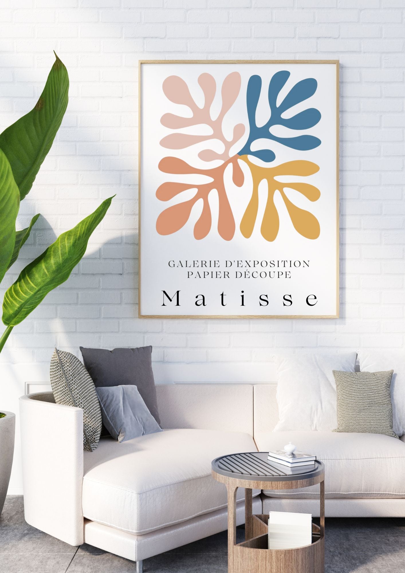 Matisse Inspired Cutout Art | Abstract Minimalist Digital Prin