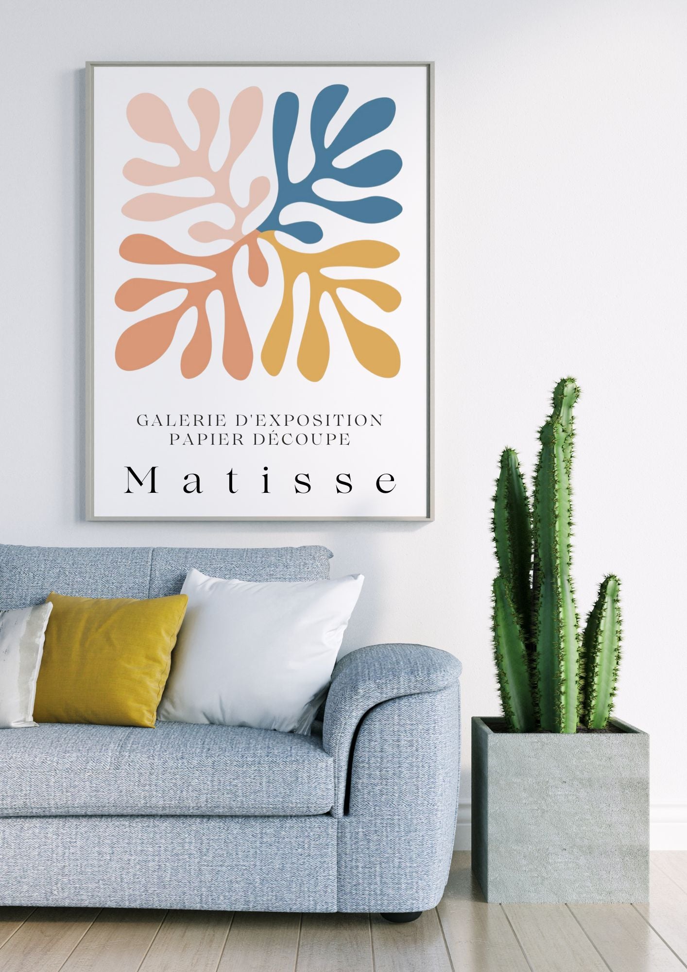 Matisse Inspired Cutout Art | Abstract Minimalist Digital Prin