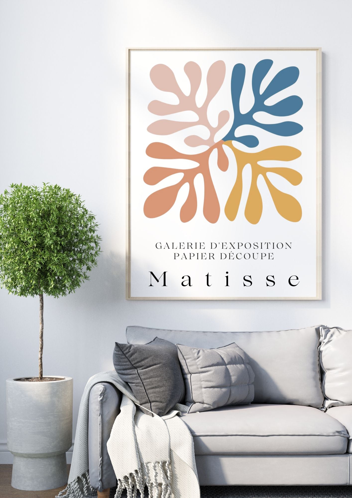 Matisse Inspired Cutout Art | Abstract Minimalist Digital Prin