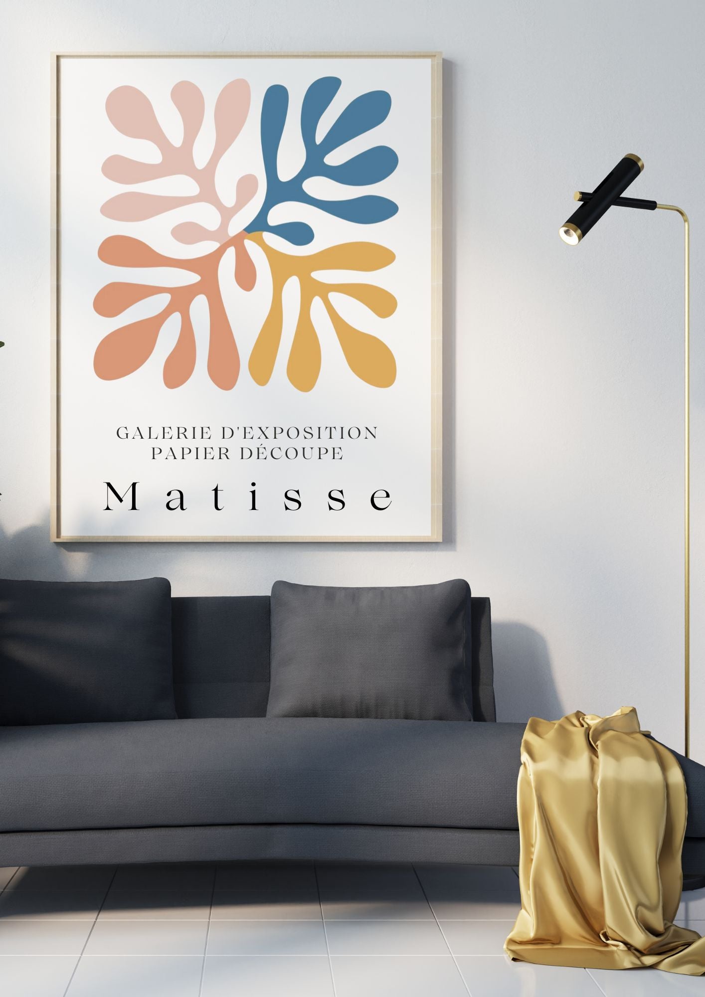 Matisse Inspired Cutout Art | Abstract Minimalist Digital Prin