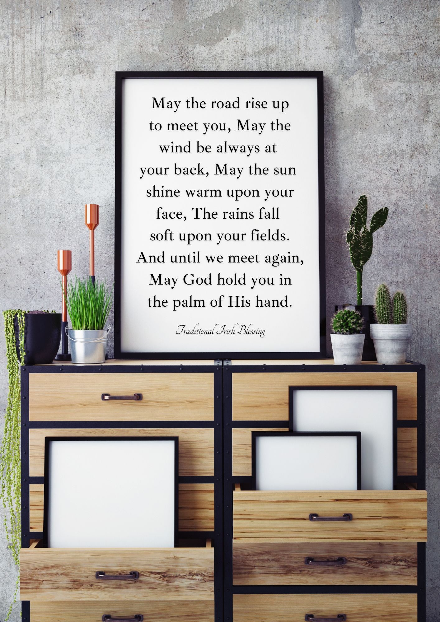 Irish Blessing Wall Art – May the Road Rise Up to Meet You Print